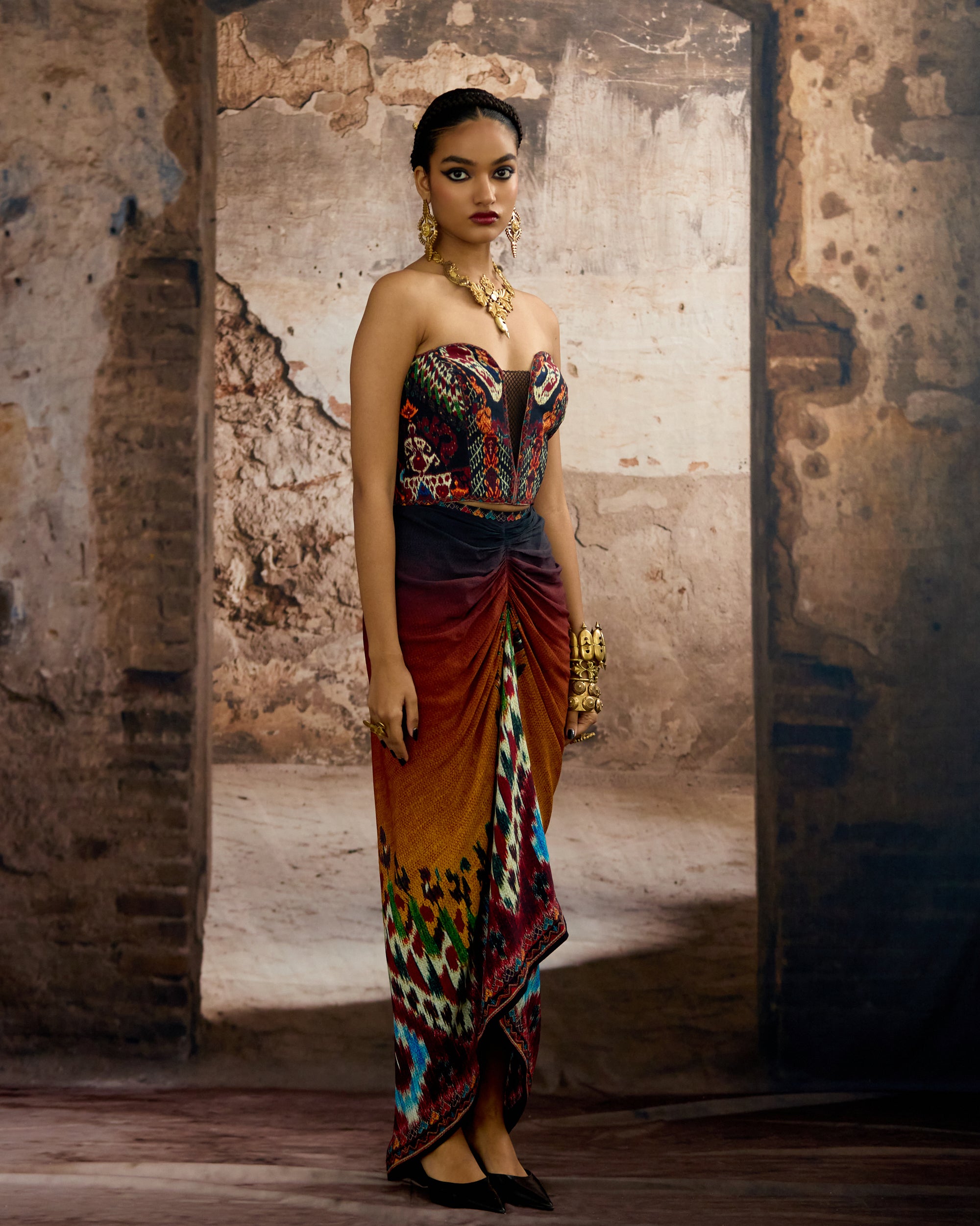 Kasbah : Jannat/Corset/Draupati - Mustard/Multi