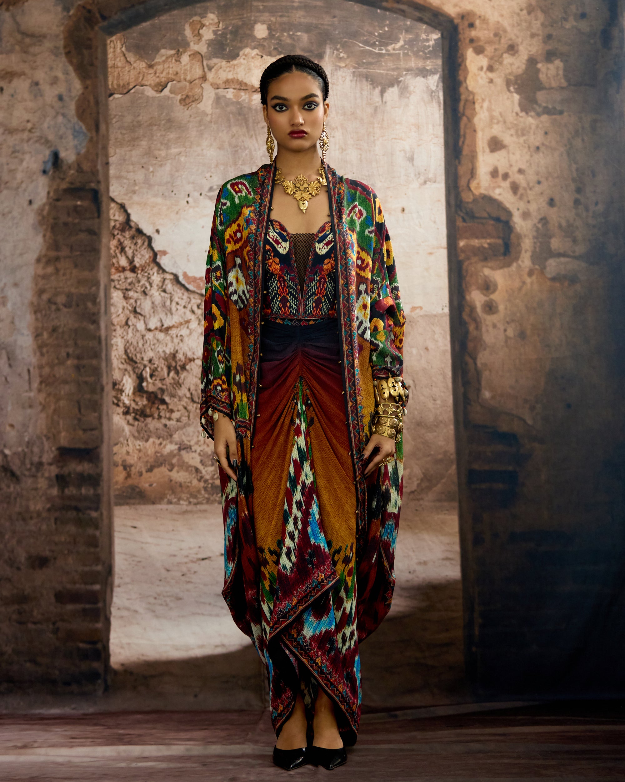 Kasbah : Jannat/Corset/Draupati - Mustard/Multi