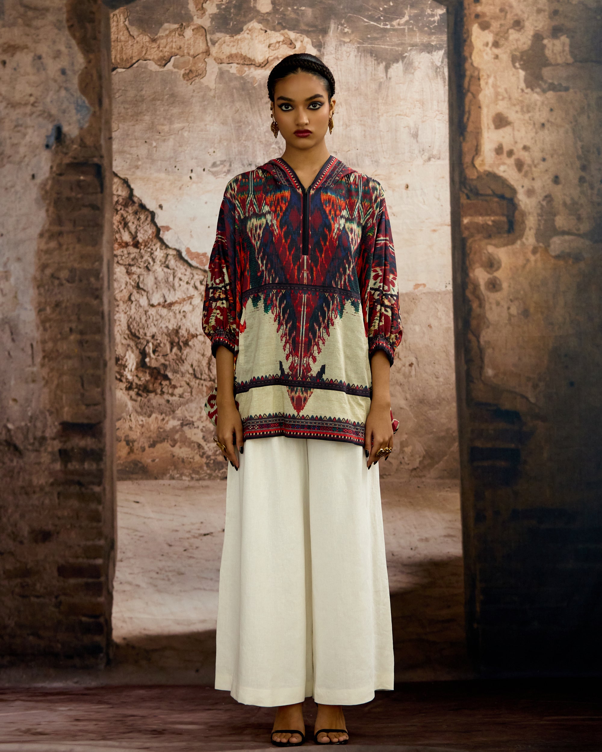 Kasbah : Hannah - Beige/Maroon