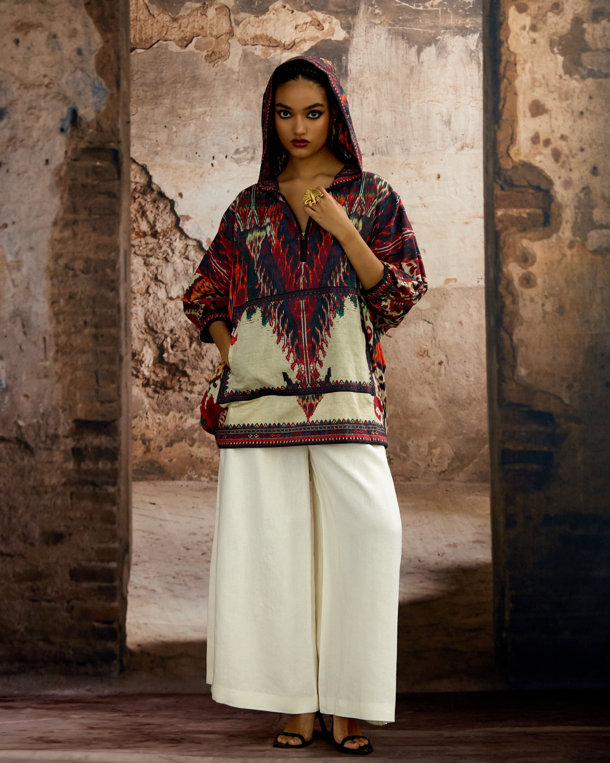 Kasbah : Hannah - Beige/Maroon