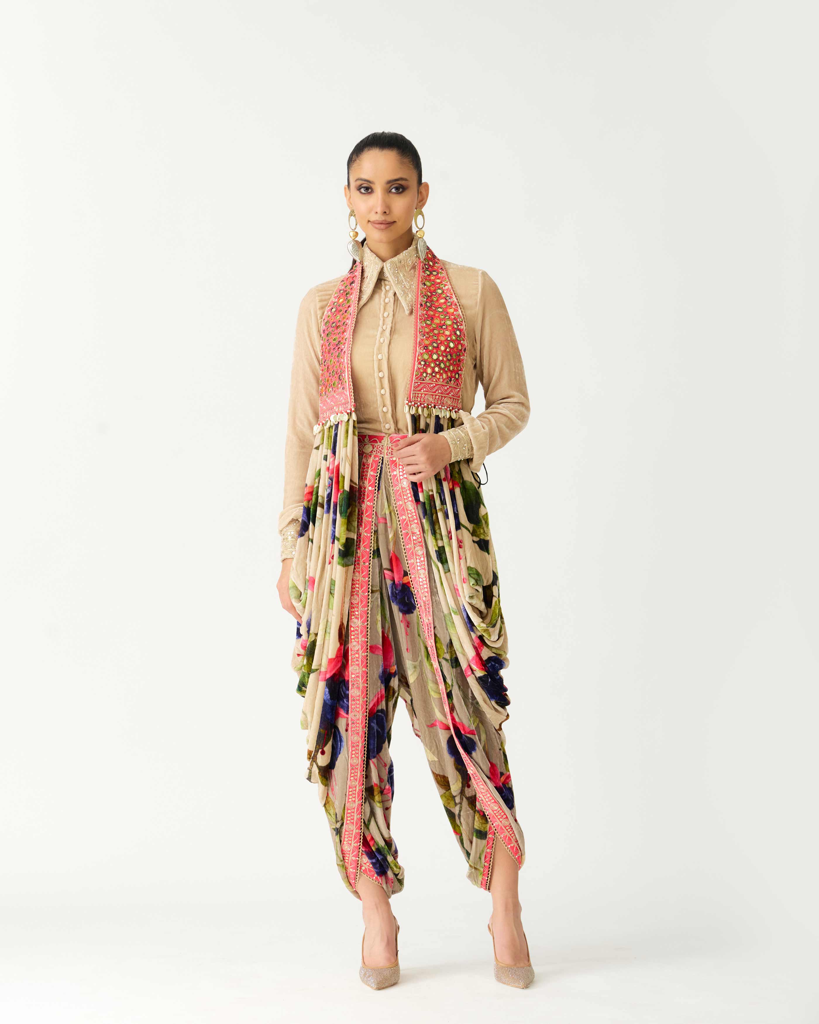 Zubaida : Javik - Fuchsia/Taupe