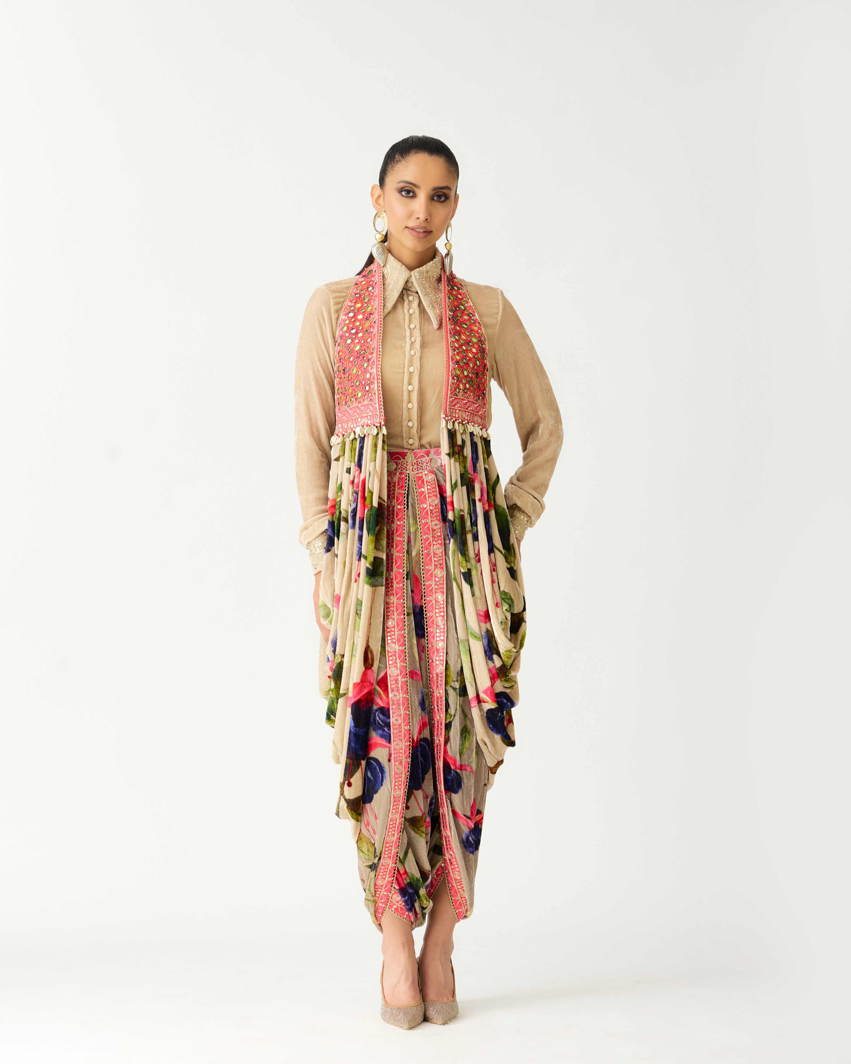 Zubaida : Javik - Fuchsia/Taupe