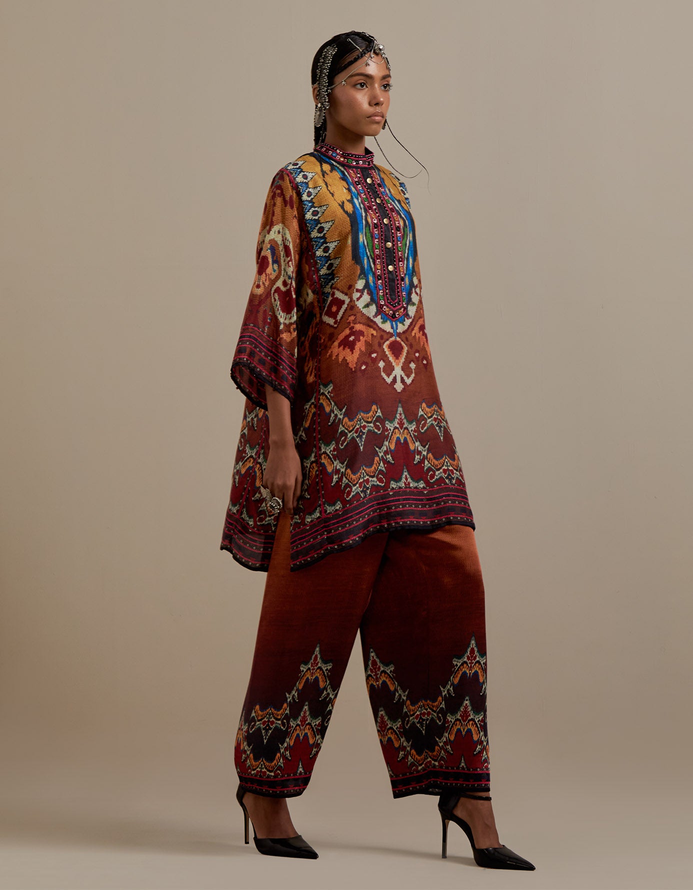 Kasbah : Ghazal - Mustard/Maroon