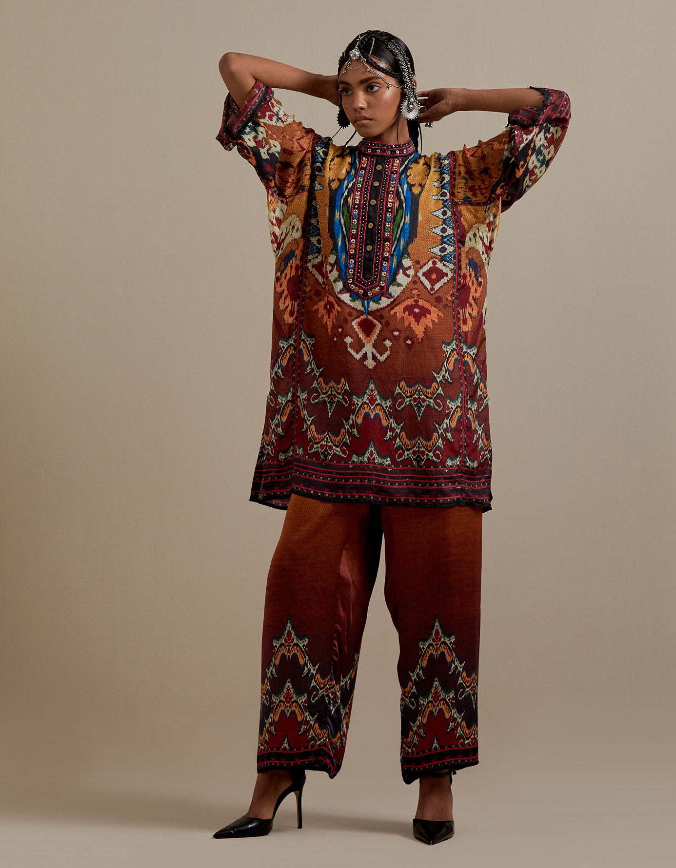 Kasbah : Ghazal - Mustard/Maroon