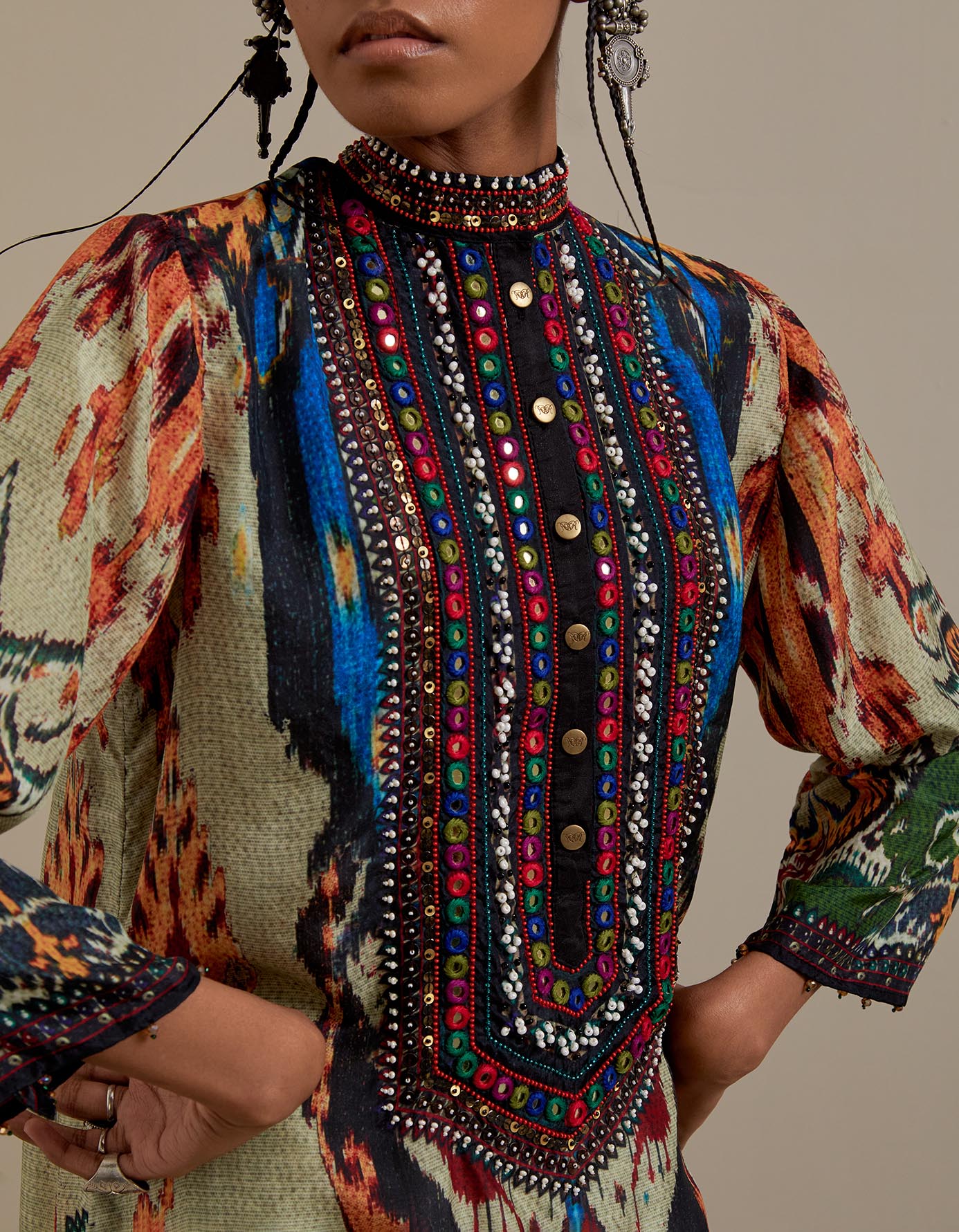 Kasbah : Ramin - Eggshell/Green