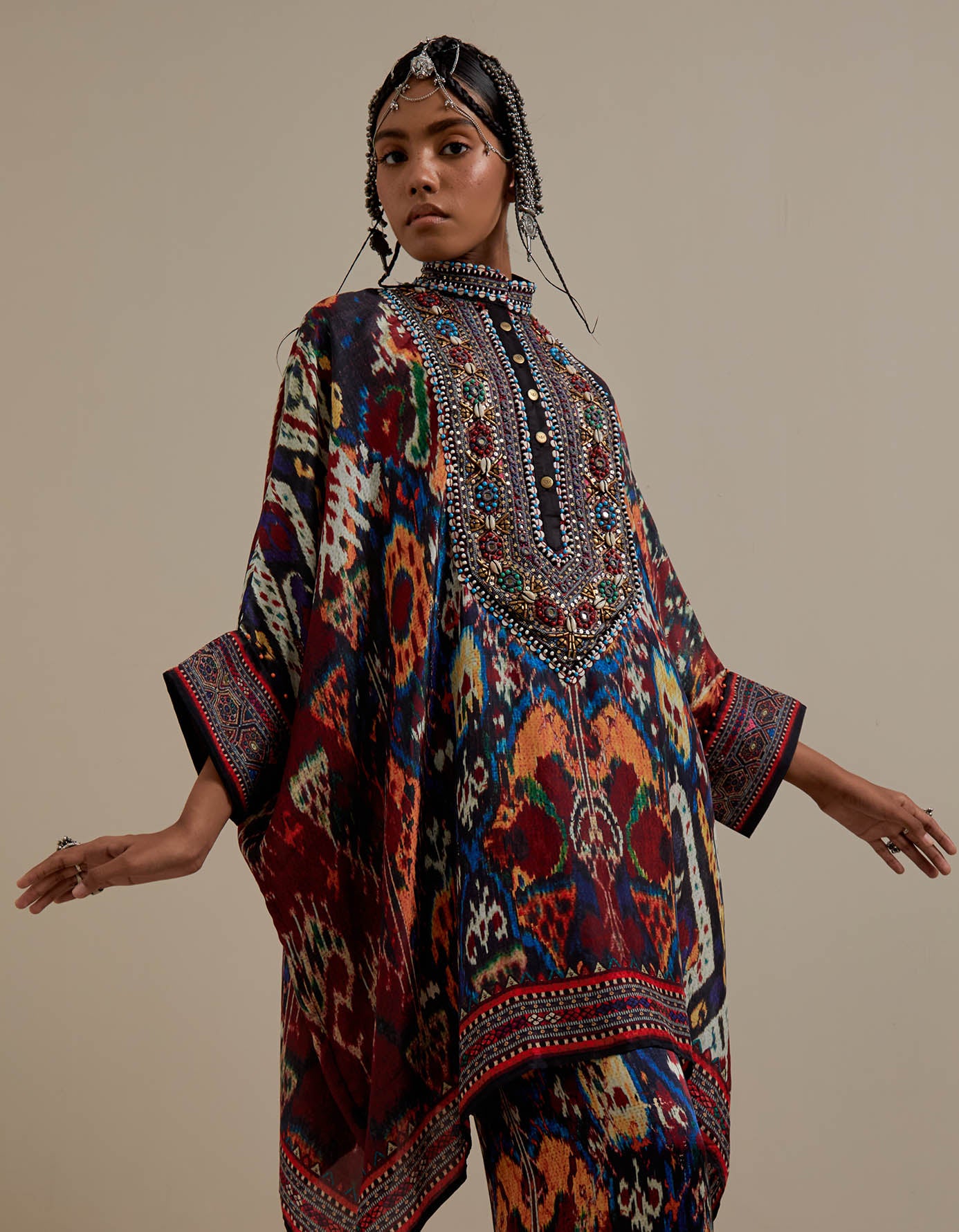 Kasbah : Chanel 36" - Maroon/Multi