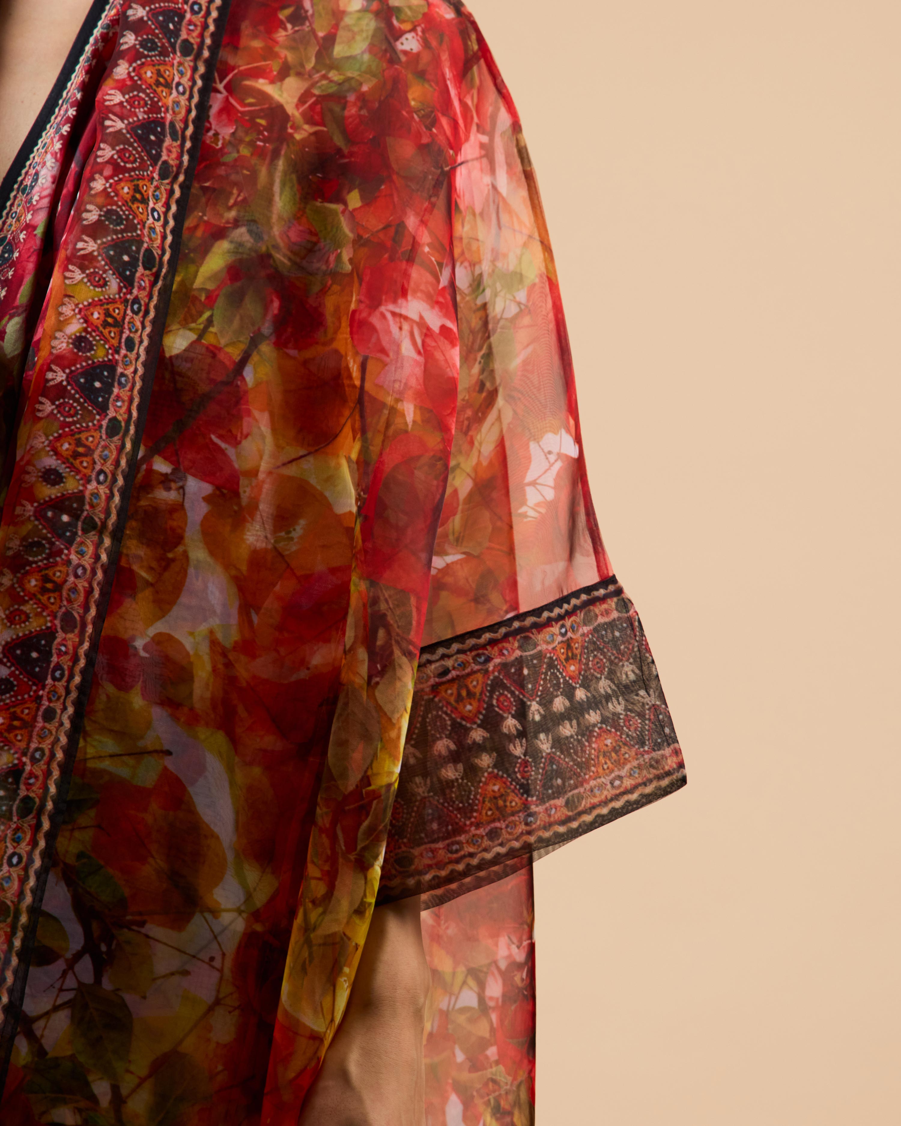 Letters to Juliet : Kimono/Trinika - Red/Rust/Gold