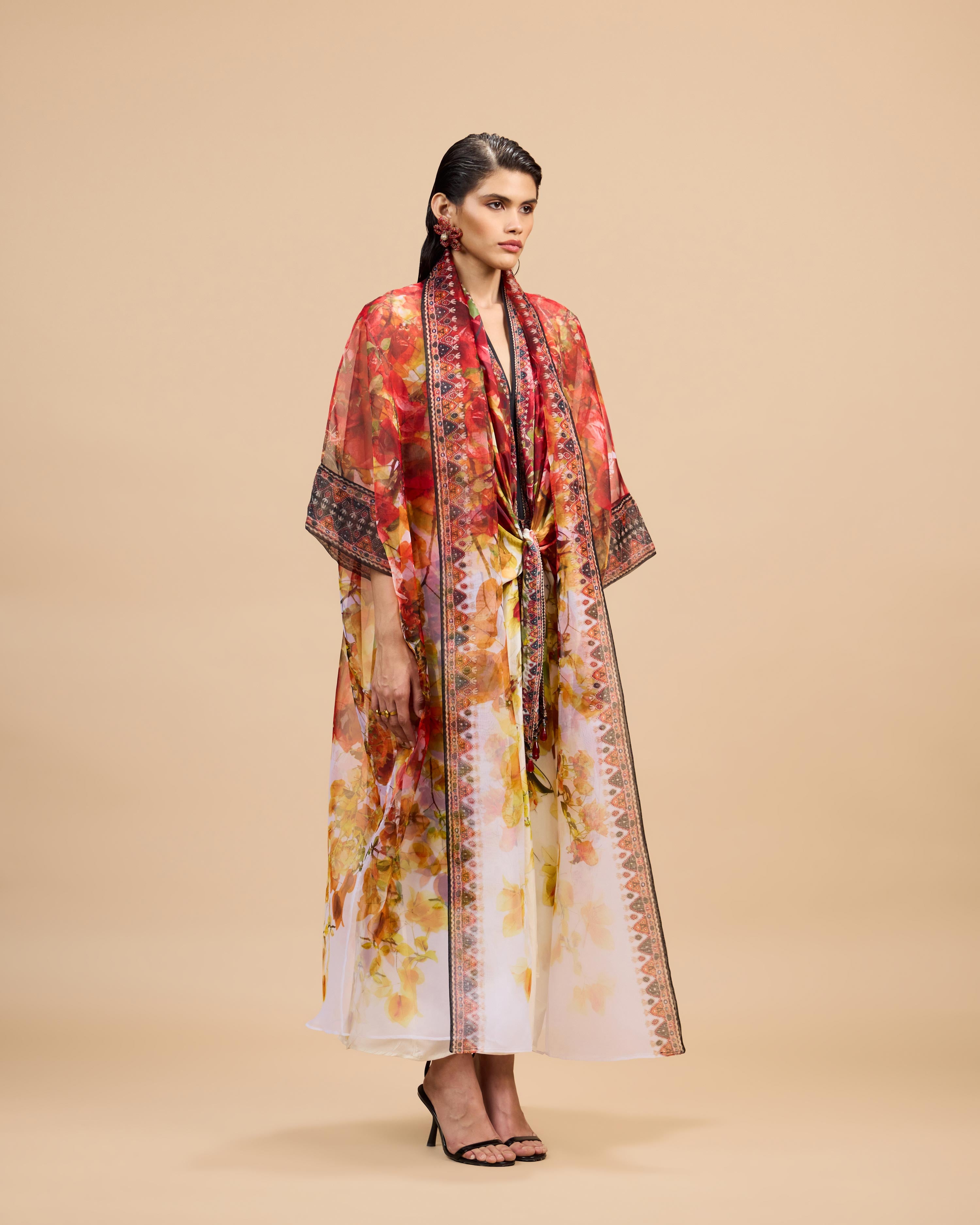 Letters to Juliet : Kimono/Trinika - Red/Rust/Gold