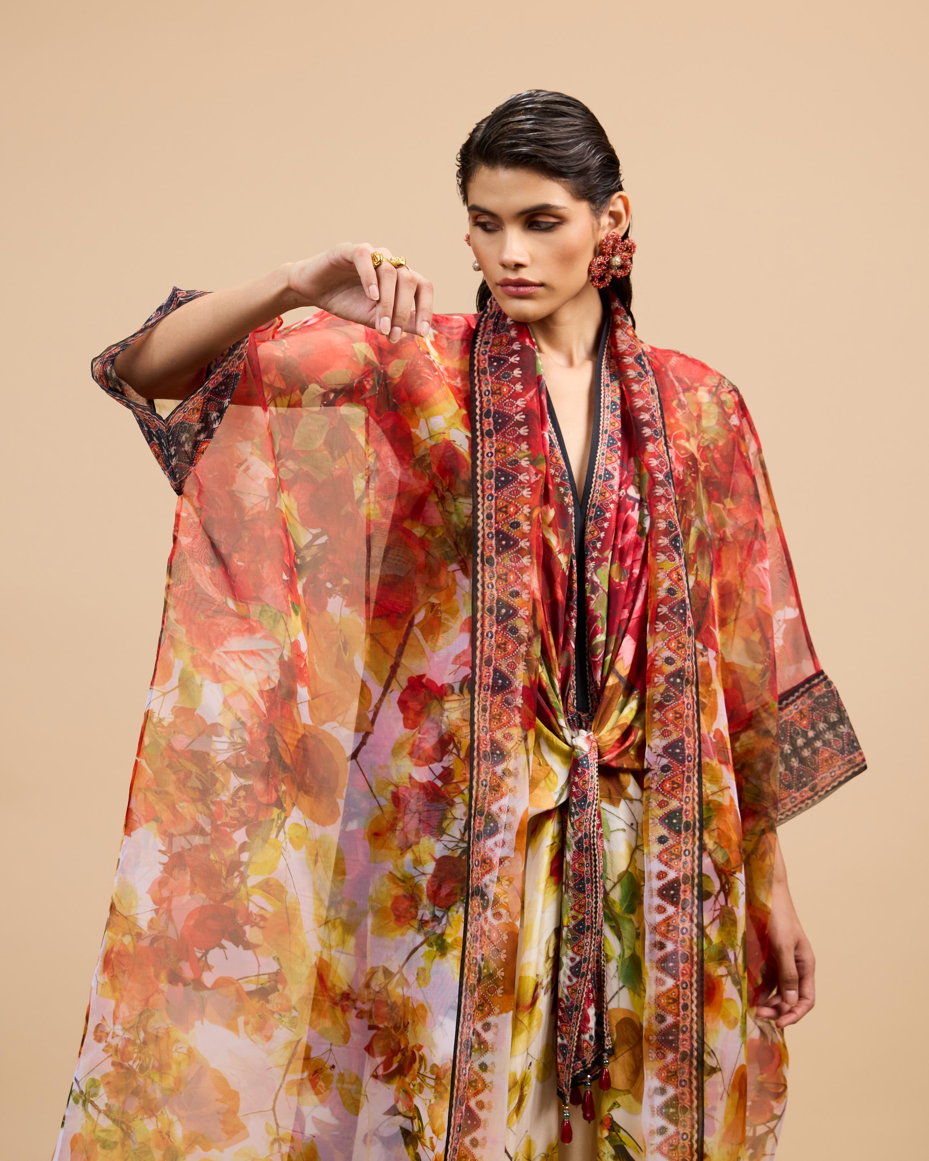 Letters to Juliet : Kimono/Trinika - Red/Rust/Gold