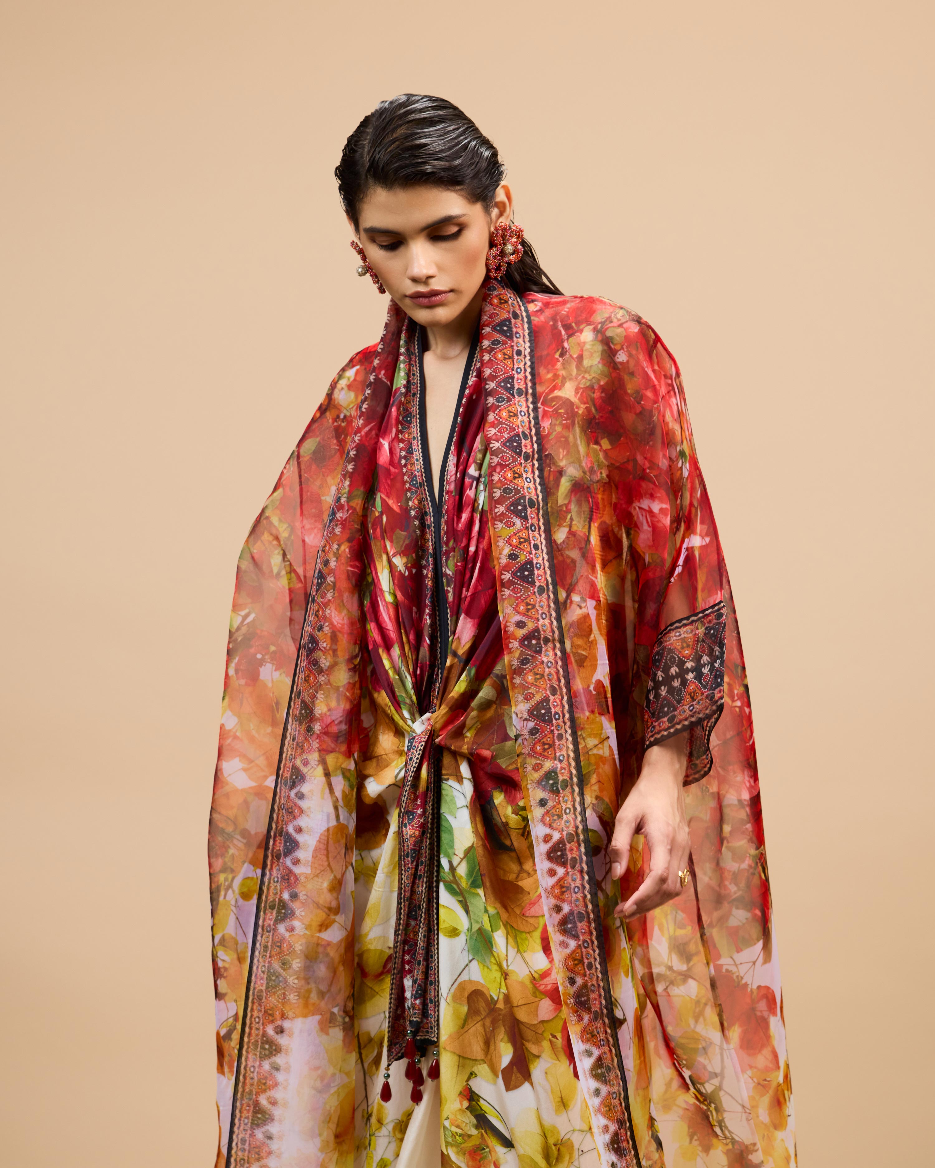 Letters to Juliet : Kimono/Trinika - Red/Rust/Gold
