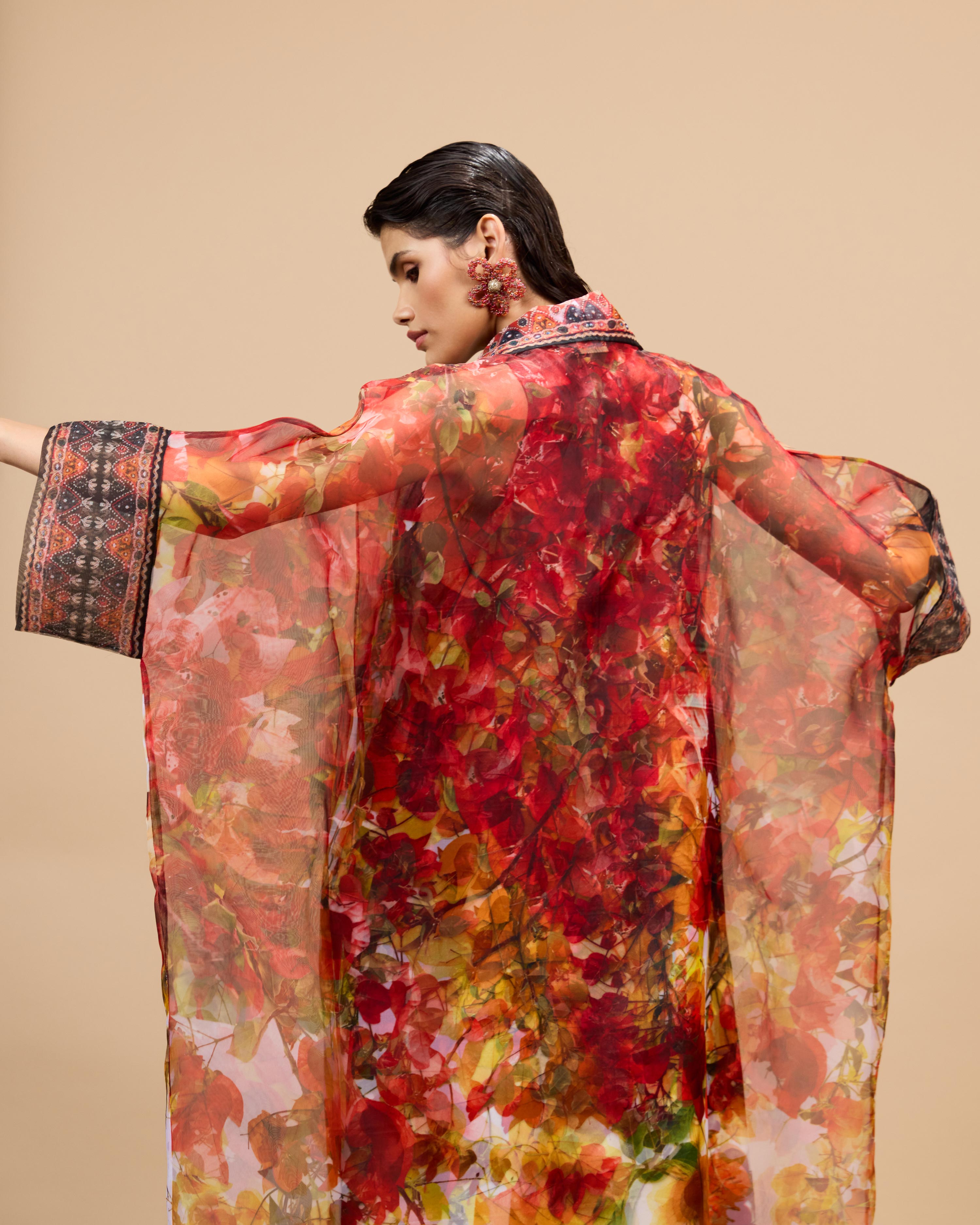 Letters to Juliet : Kimono/Trinika - Red/Rust/Gold