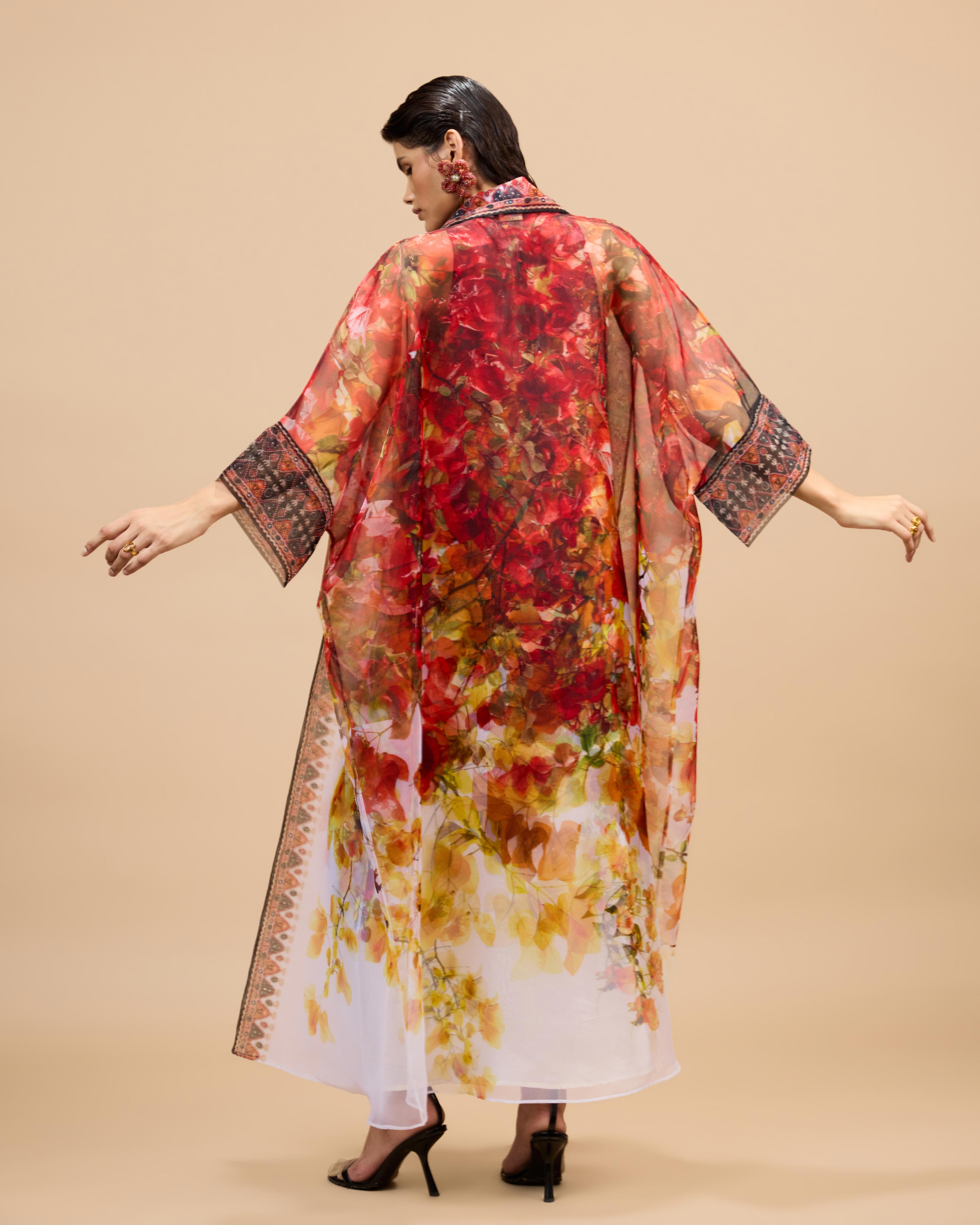 Letters to Juliet : Kimono/Trinika - Red/Rust/Gold