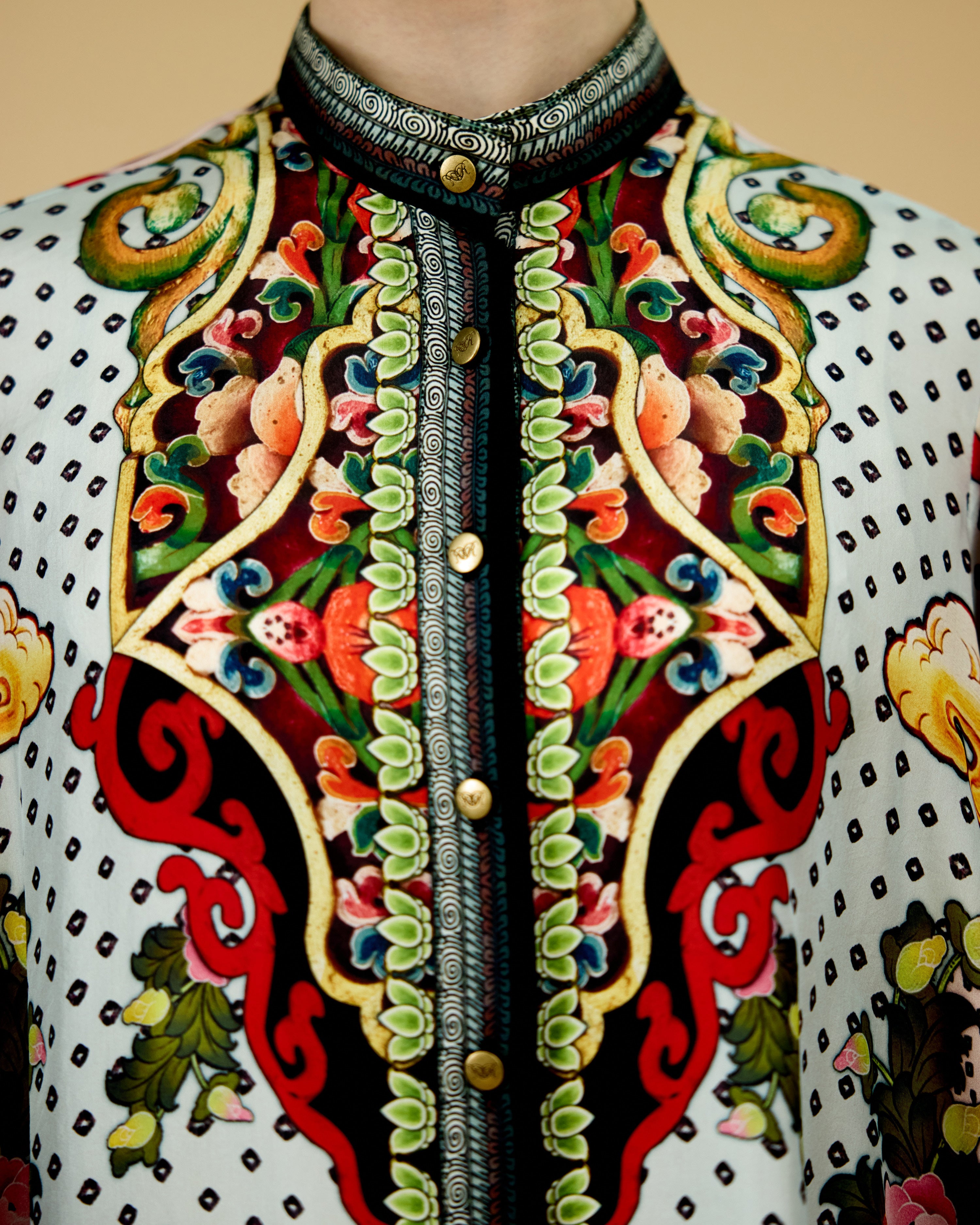Ladakh : Nilofer - Powder Blue/Beige