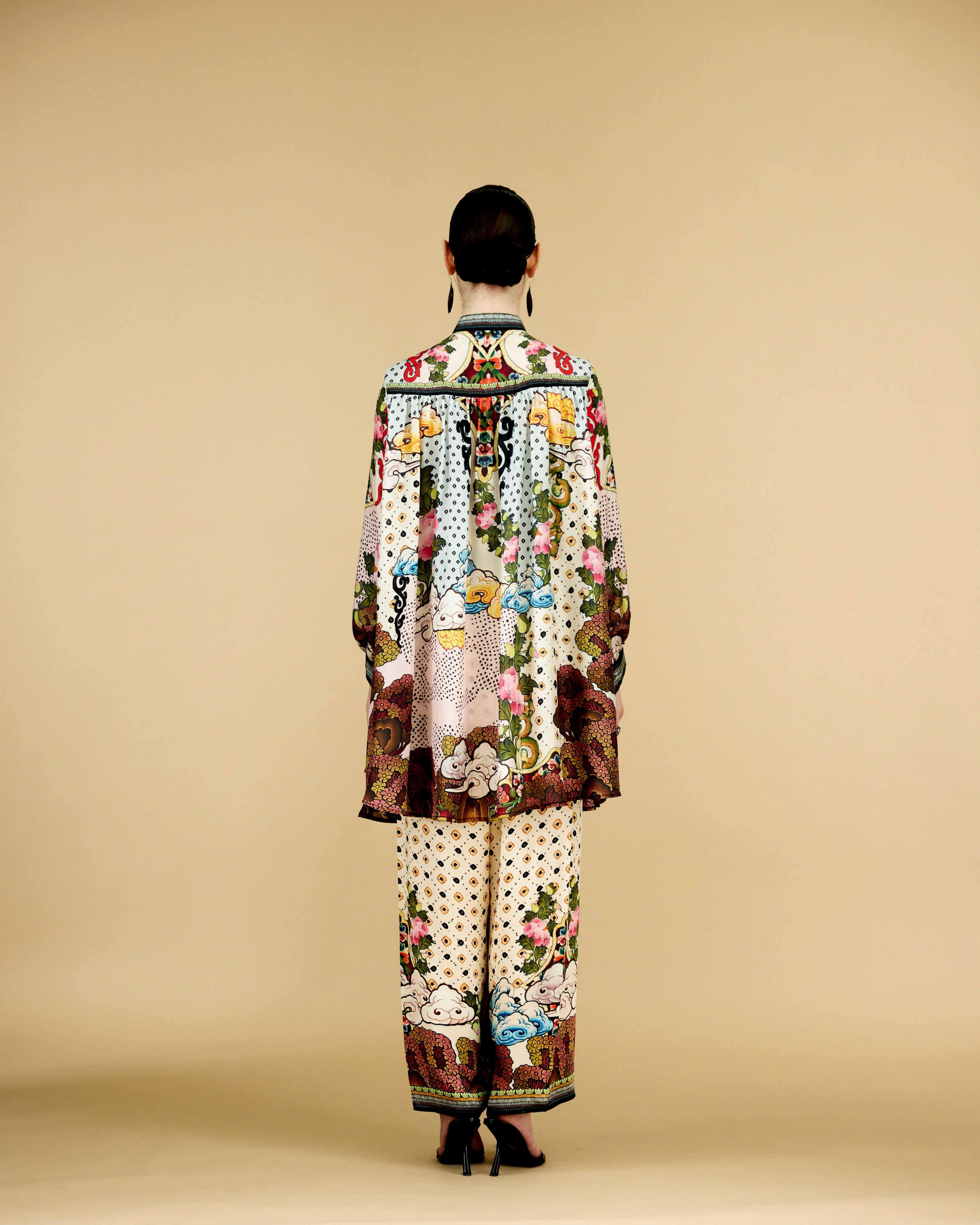 Ladakh : Nilofer - Powder Blue/Beige