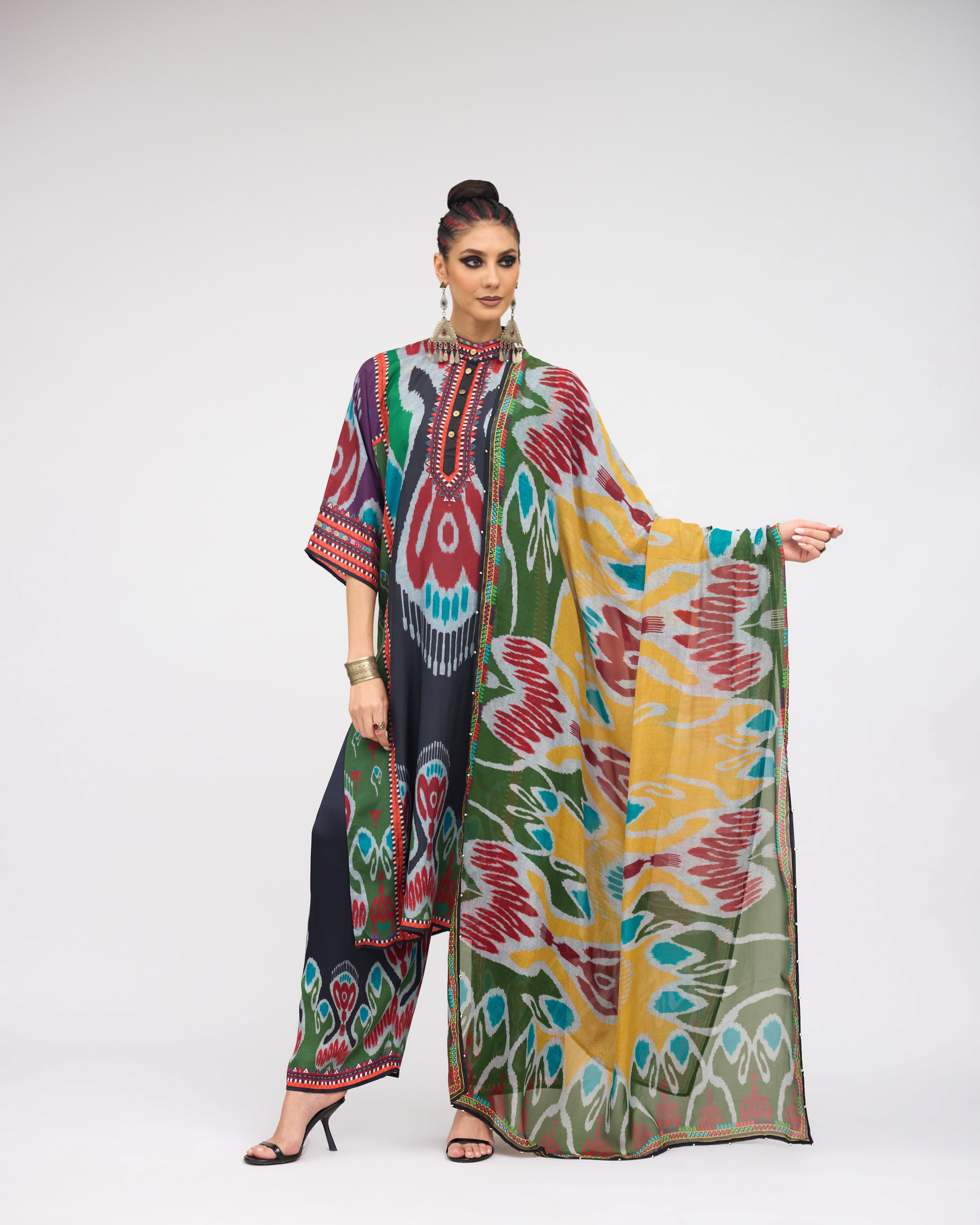 Tangier : Ghazala - Charcoal/Multi