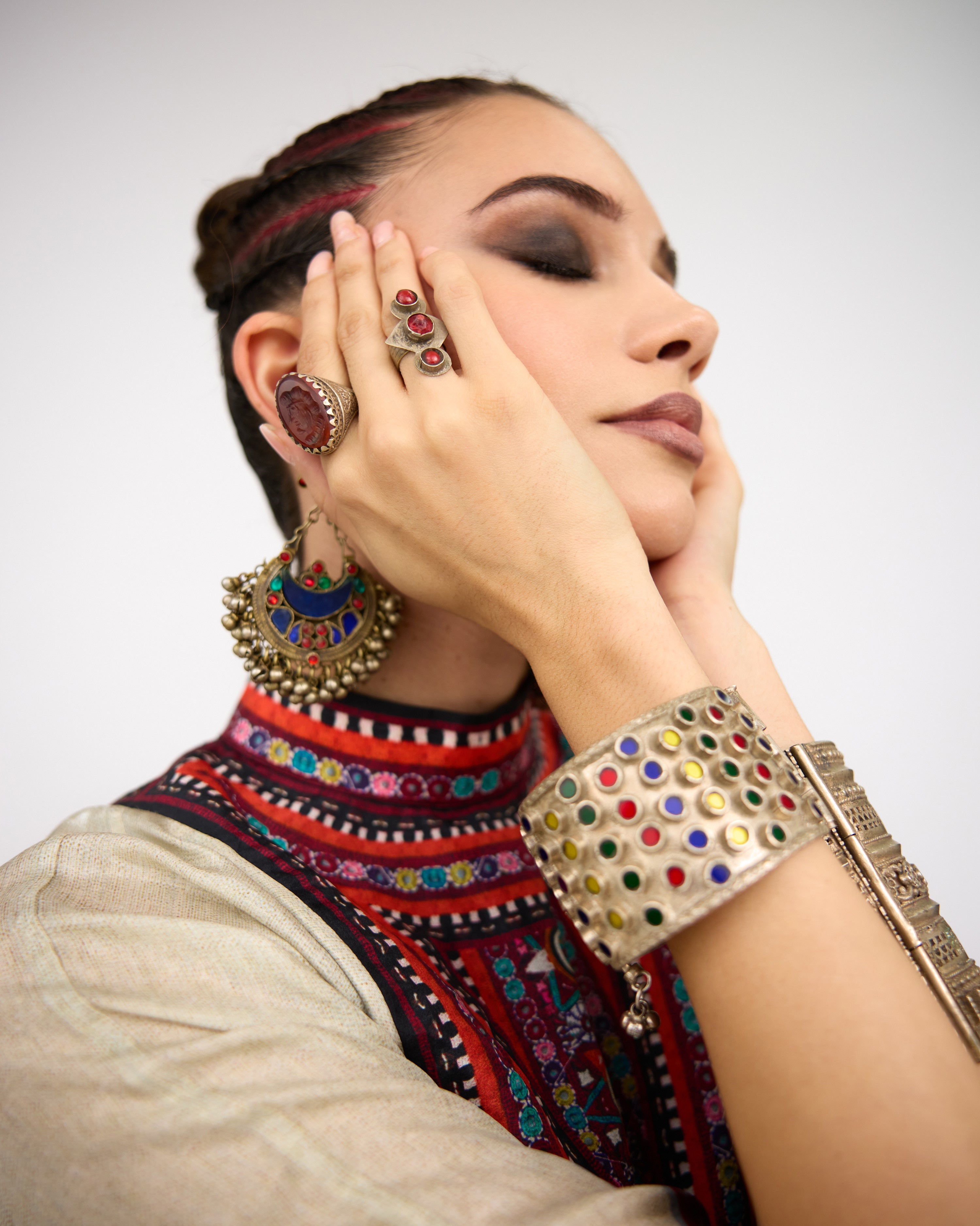 Tangier : Farah - Eggshell/Multi