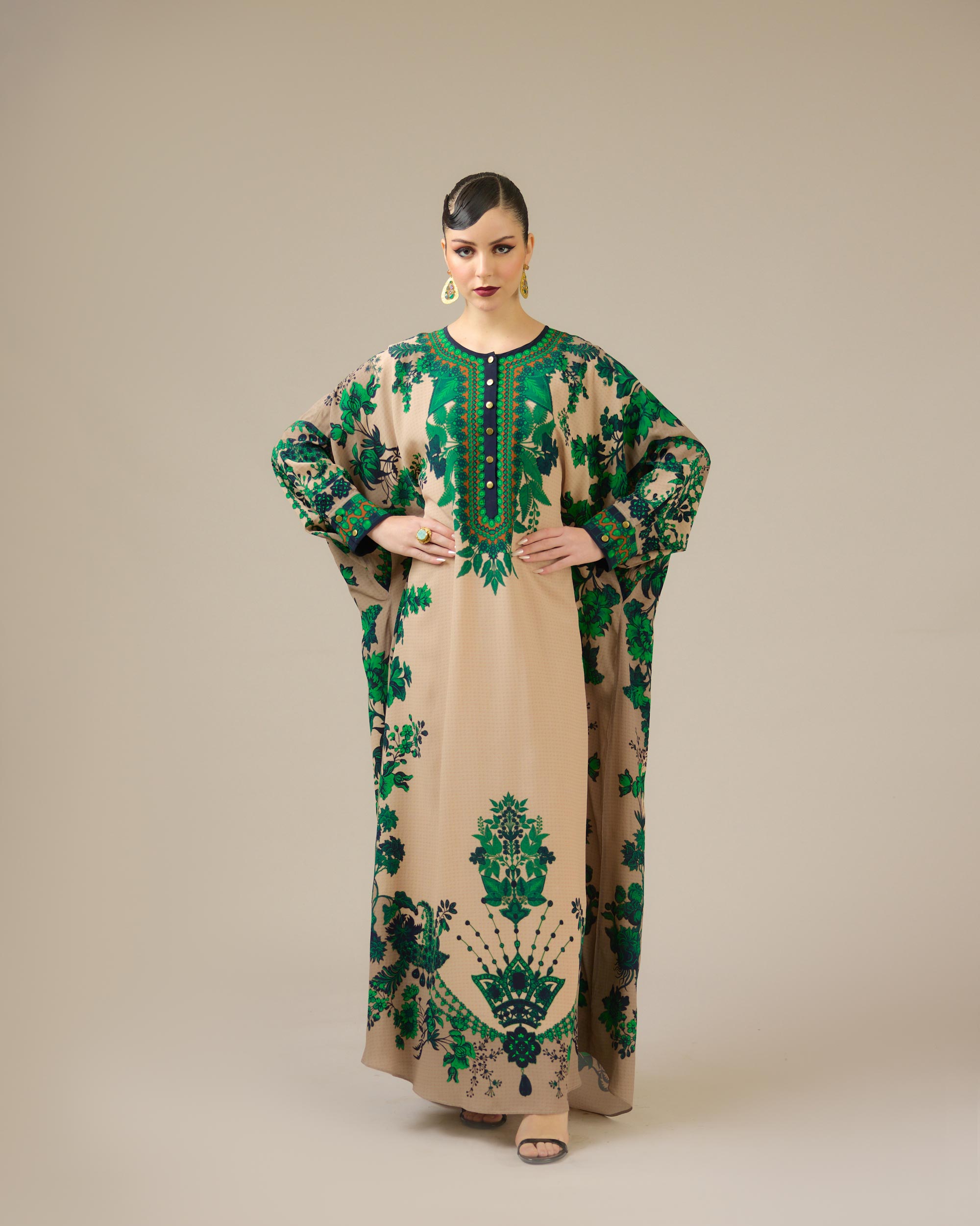 Nizam : Mabel - Nude/Emerald