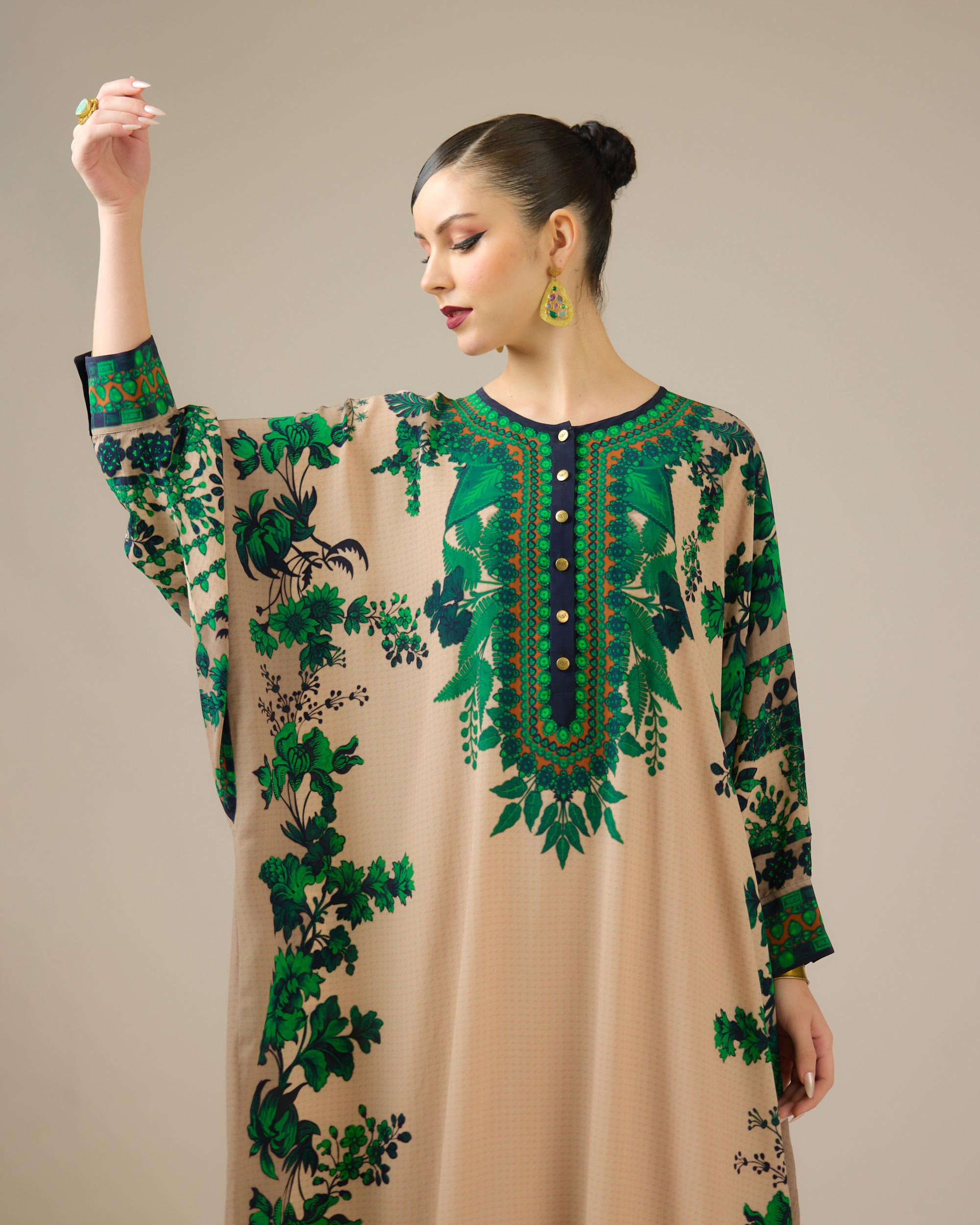 Nizam : Mabel - Nude/Emerald