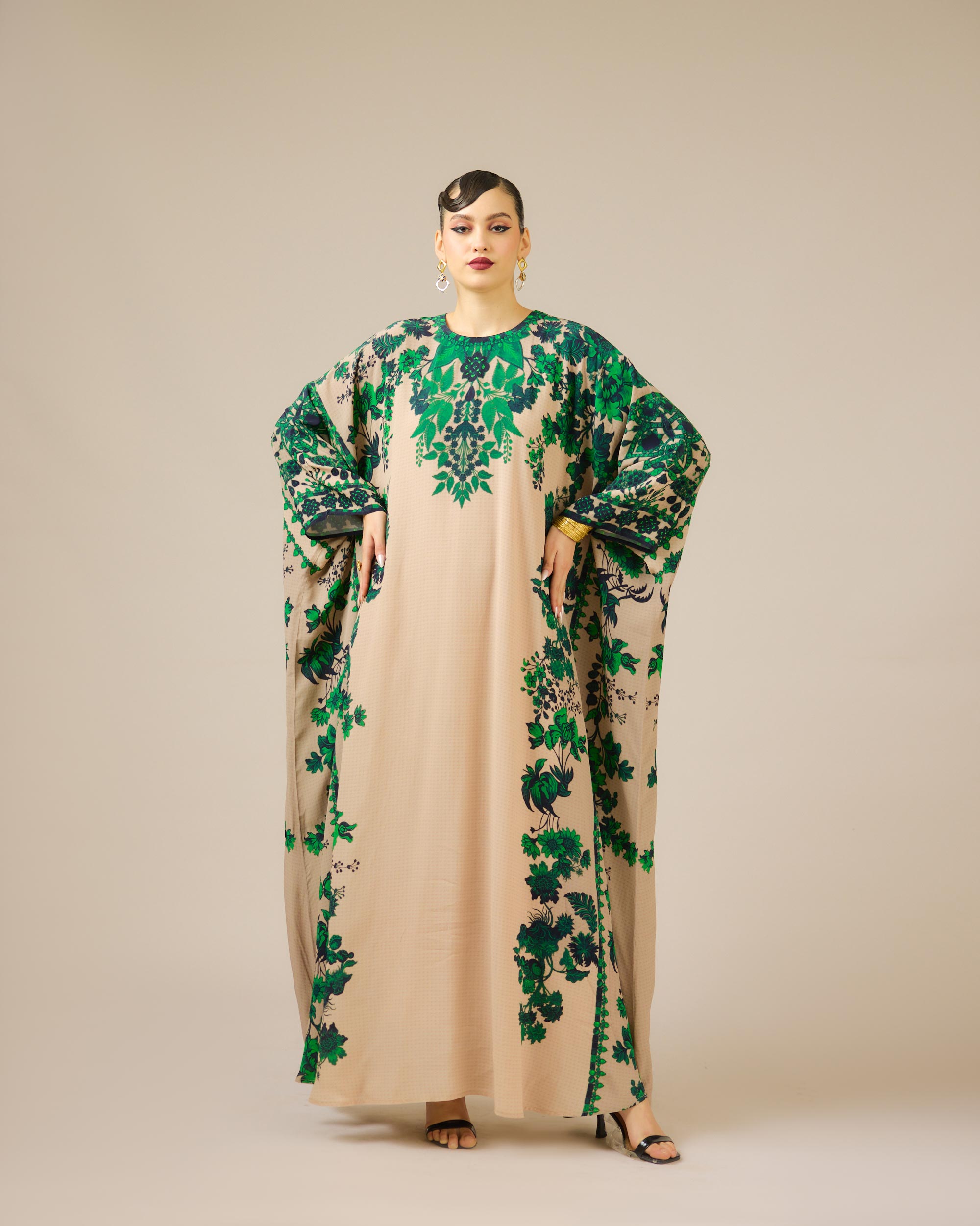 Nizam : Insha - Nude/Emerald