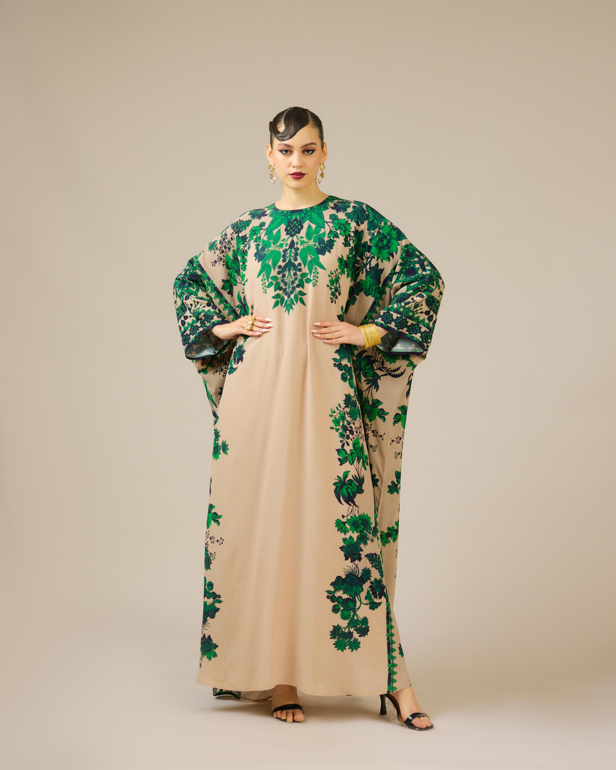 Nizam : Insha - Nude/Emerald