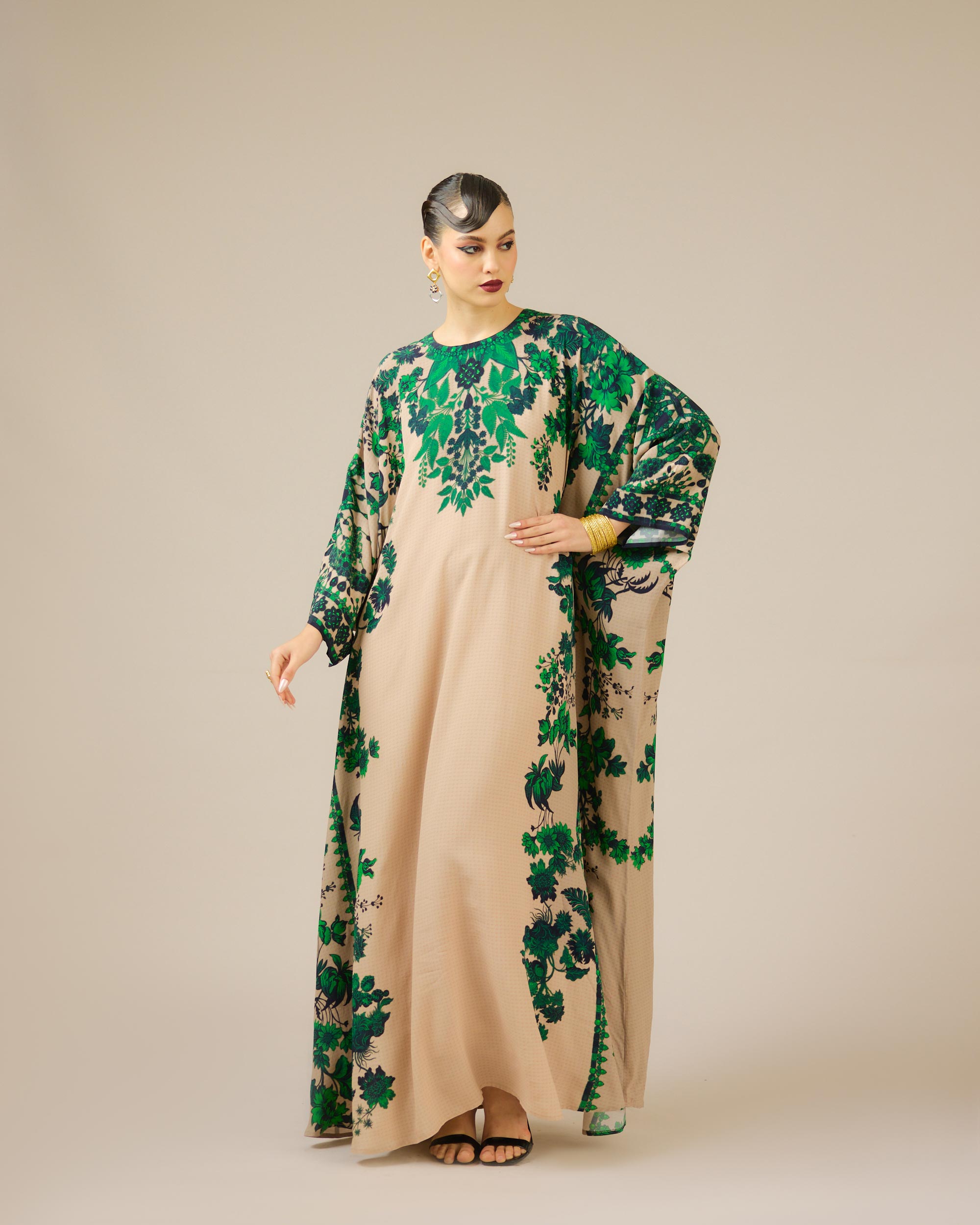 Nizam : Insha - Nude/Emerald