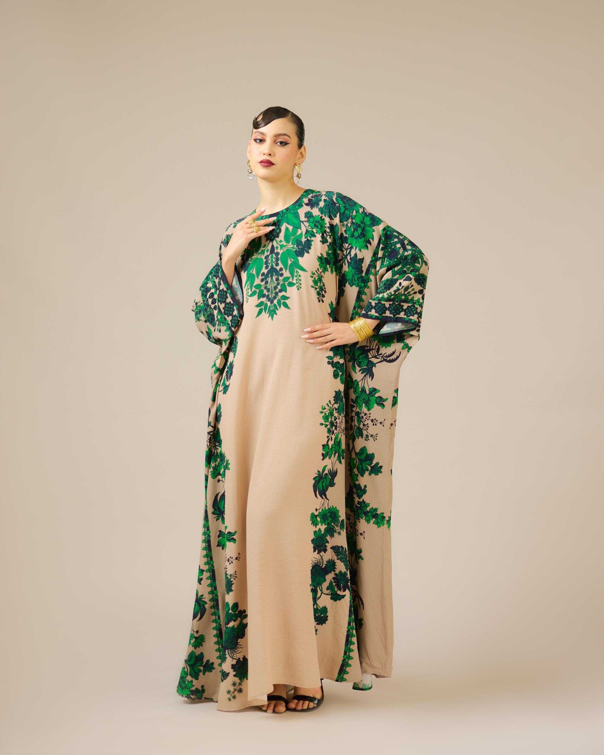 Nizam : Insha - Nude/Emerald