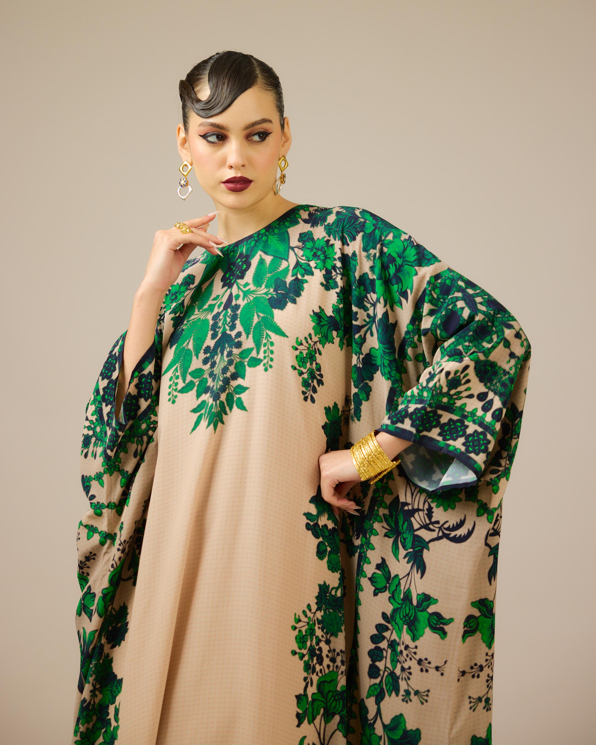 Nizam : Insha - Nude/Emerald
