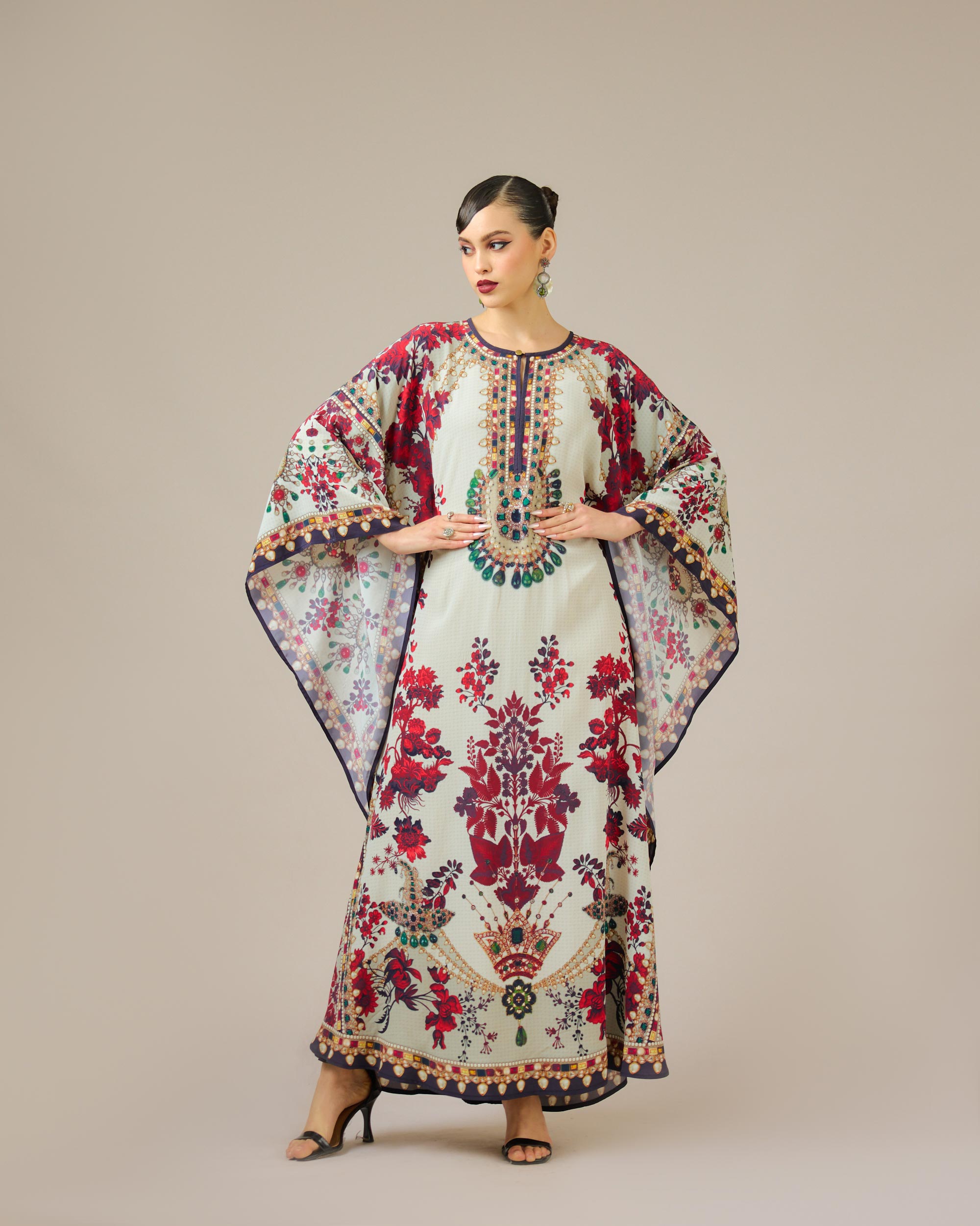 Nizam : Sharifa - Ivory/Red