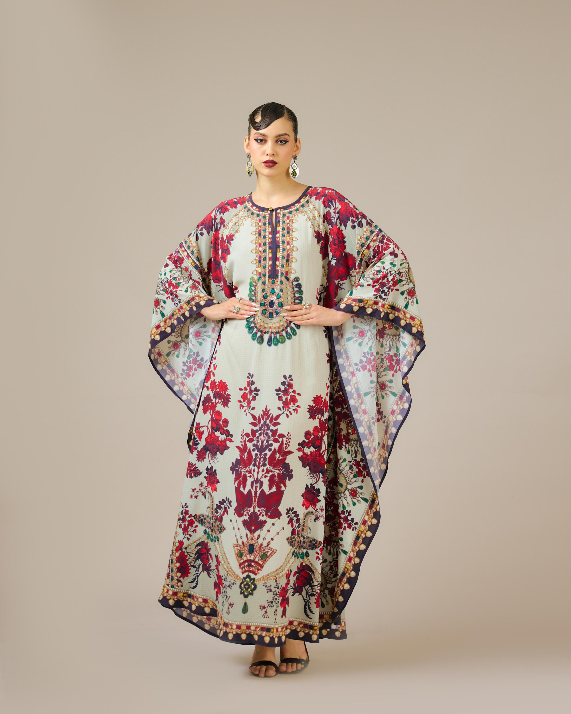 Nizam : Sharifa - Ivory/Red