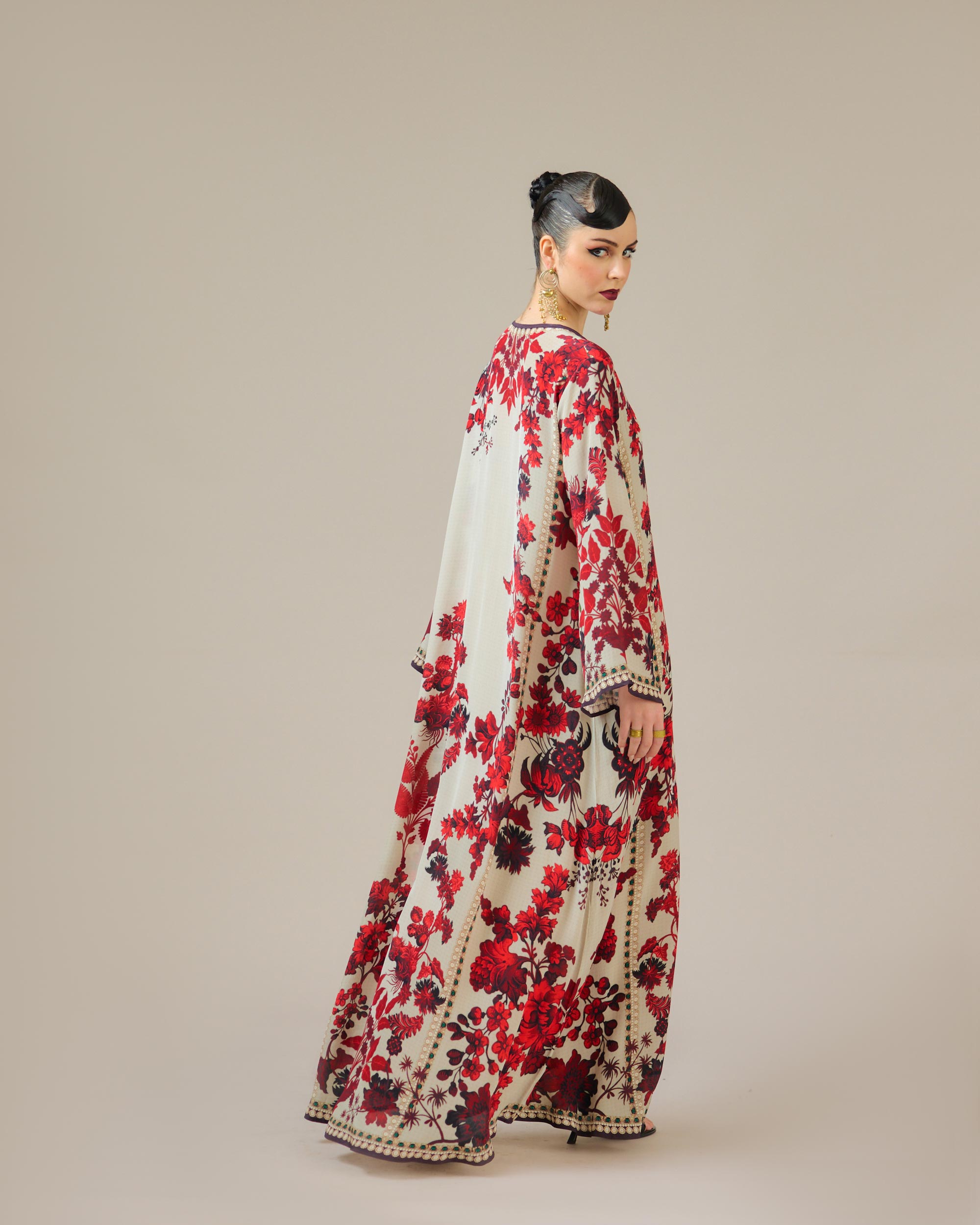 Nizam : Ghazala - Ivory/Red