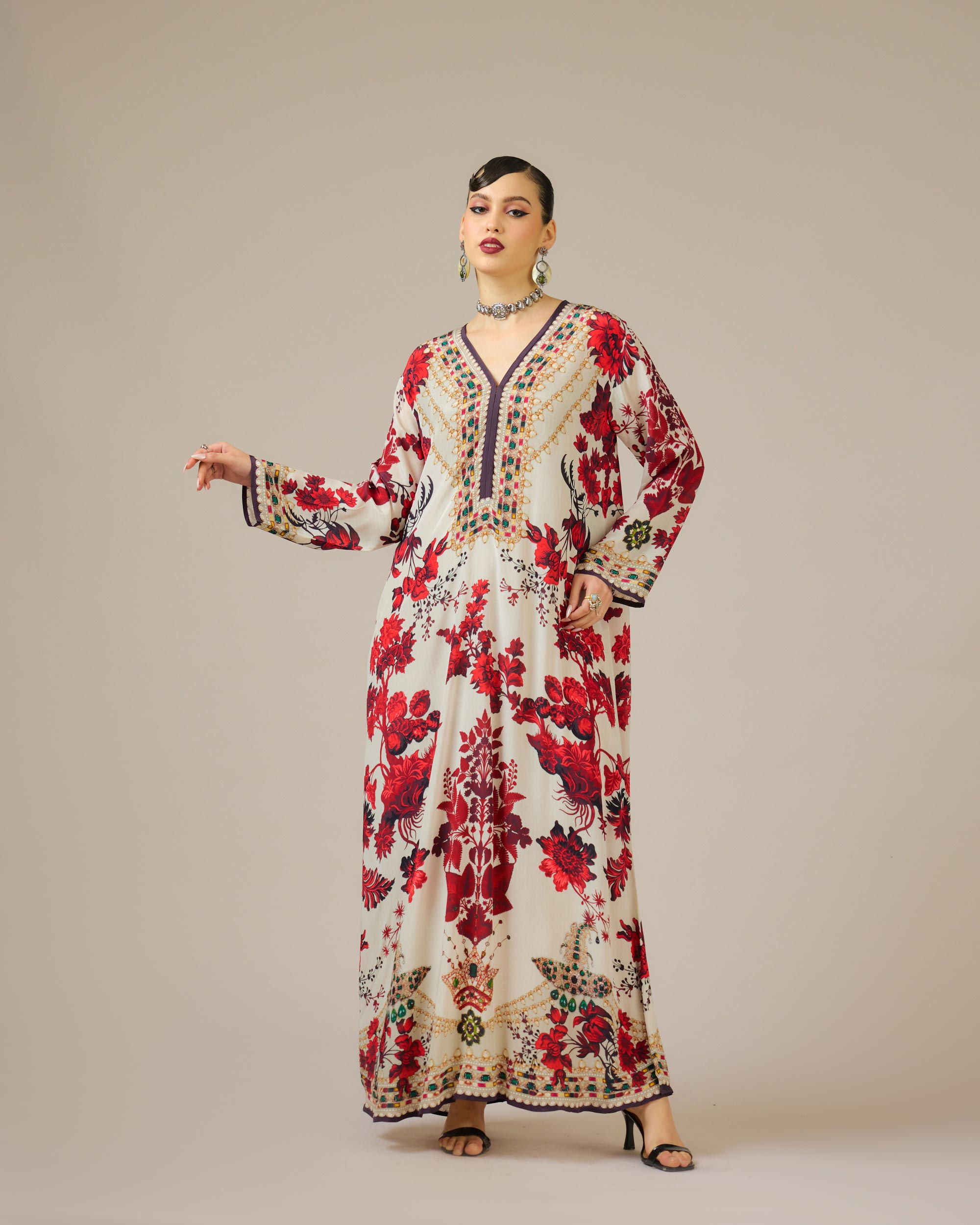 Nizam : Chantel - Ivory/Red