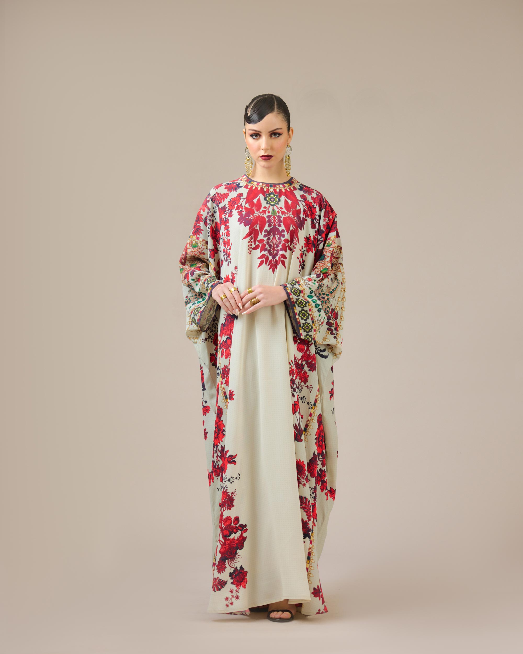 Nizam : Insha - Ivory/Red
