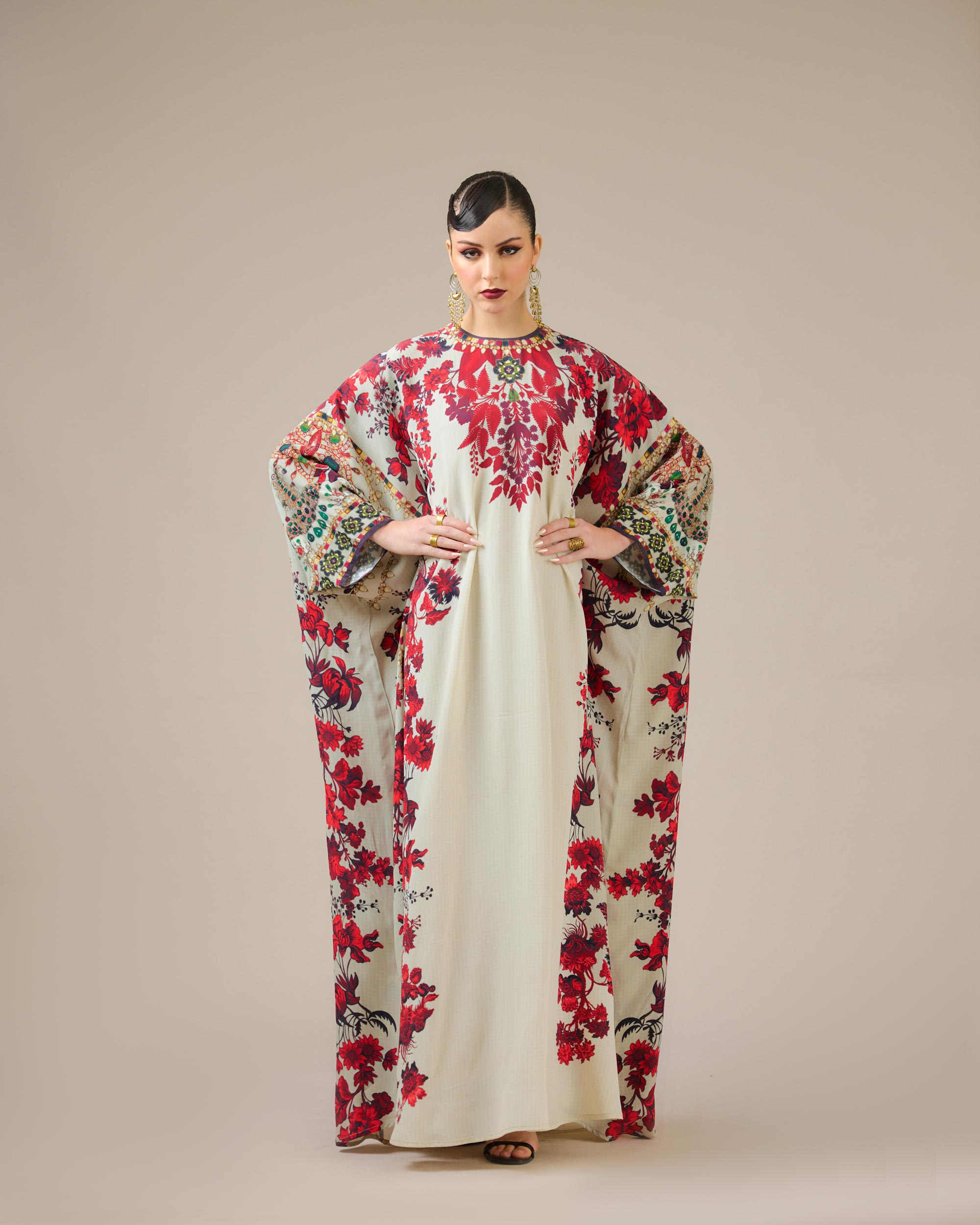 Nizam : Insha - Ivory/Red