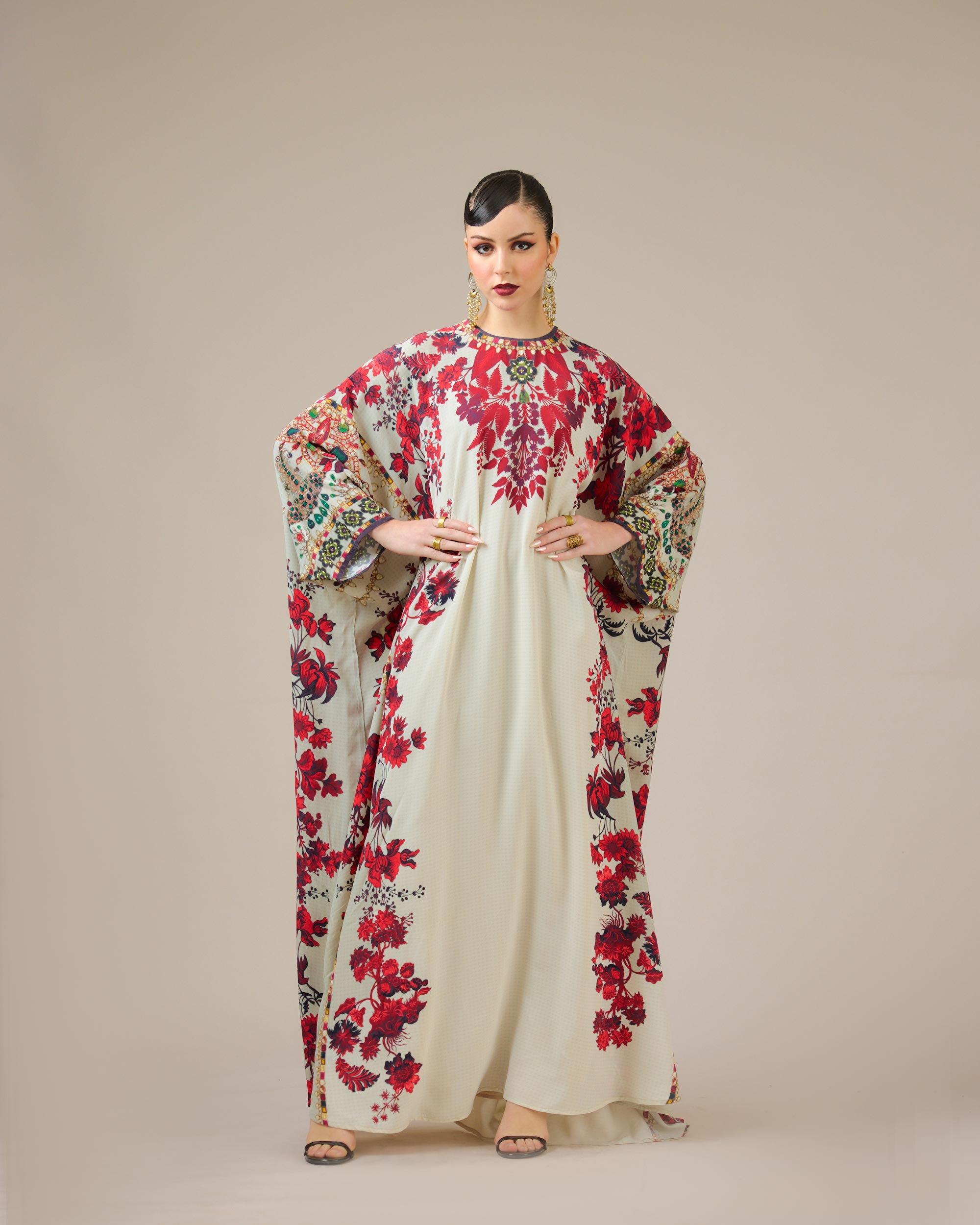 Nizam : Insha - Ivory/Red