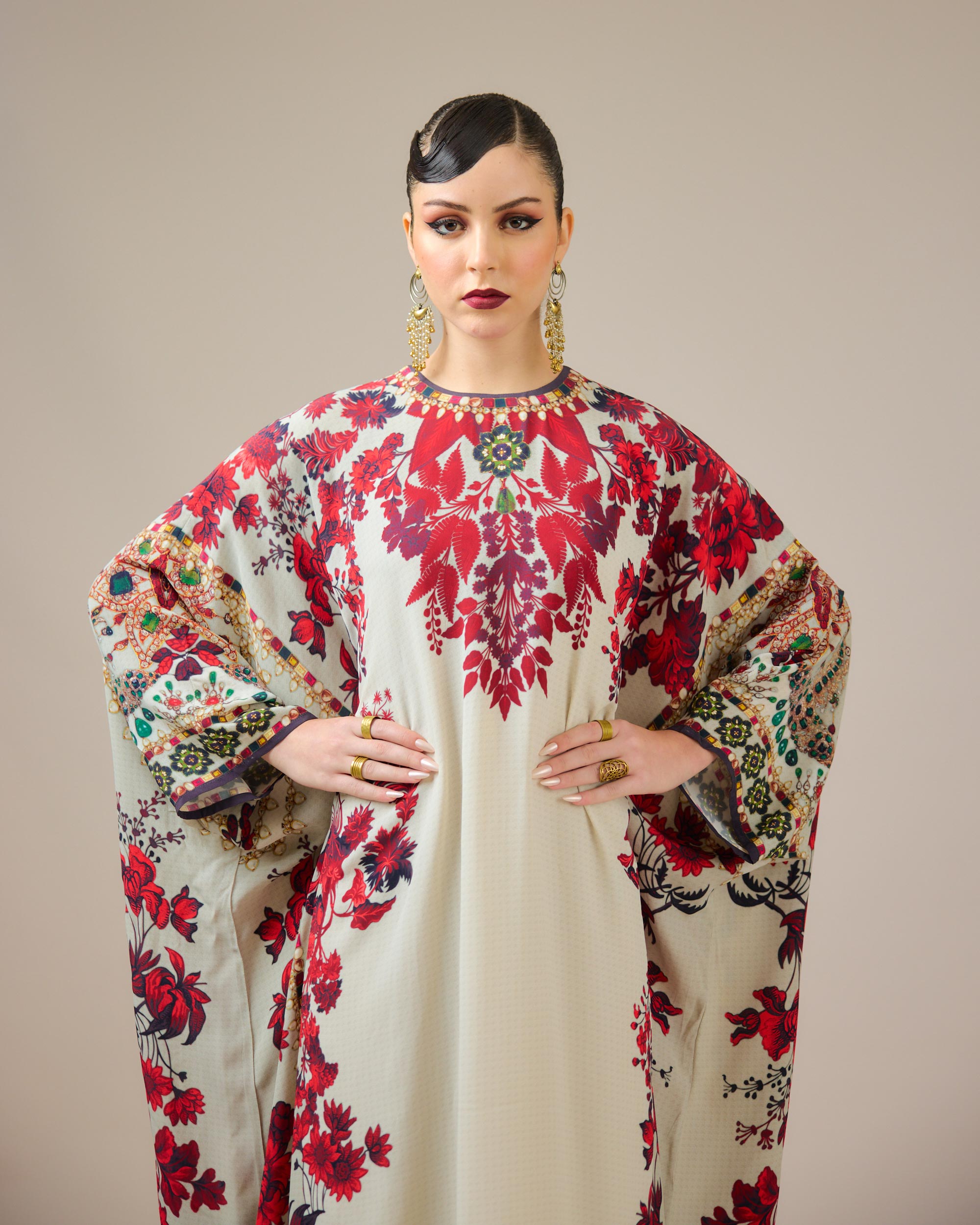 Nizam : Insha - Ivory/Red