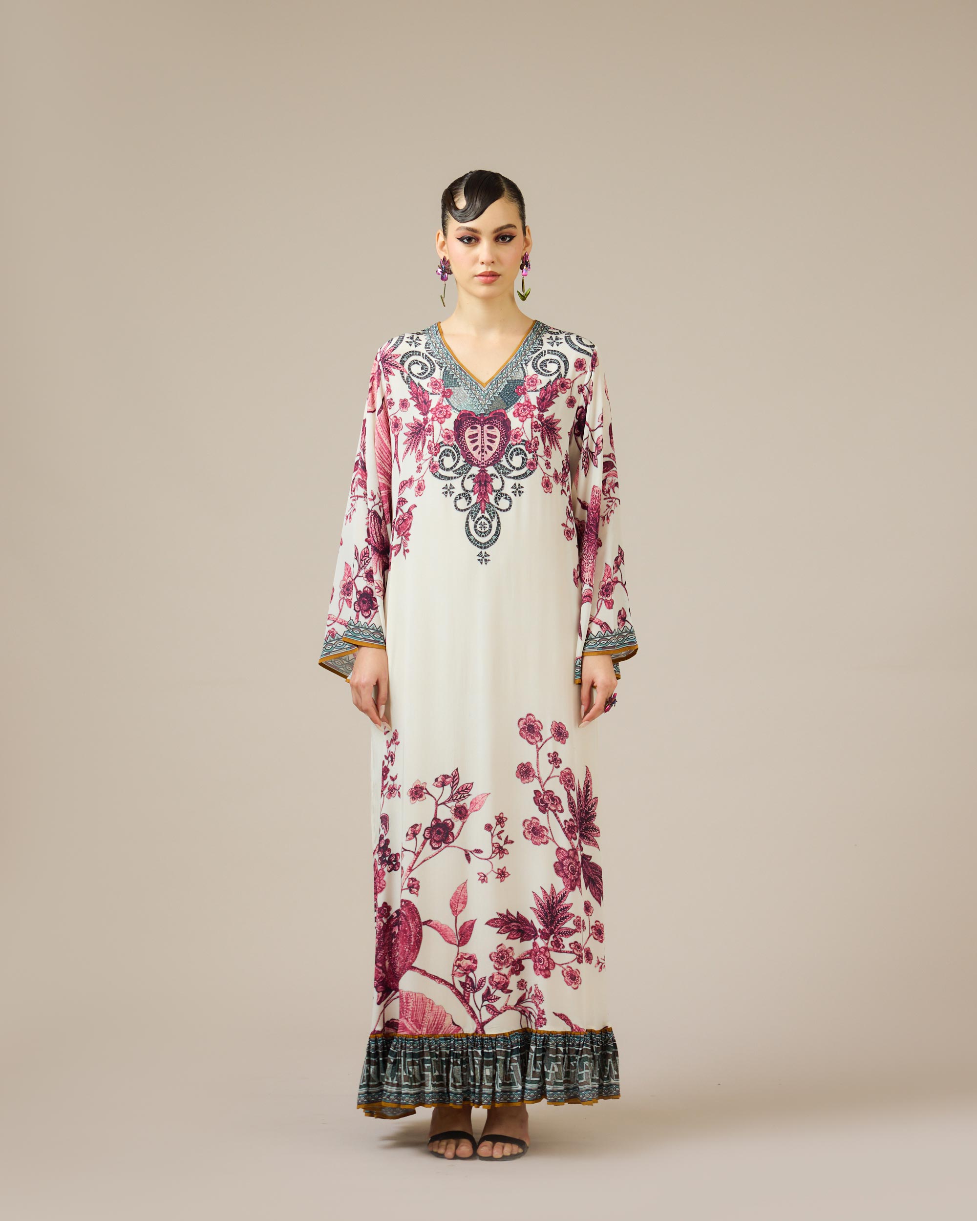 Florence : Barkha - Ivory/Raspberry