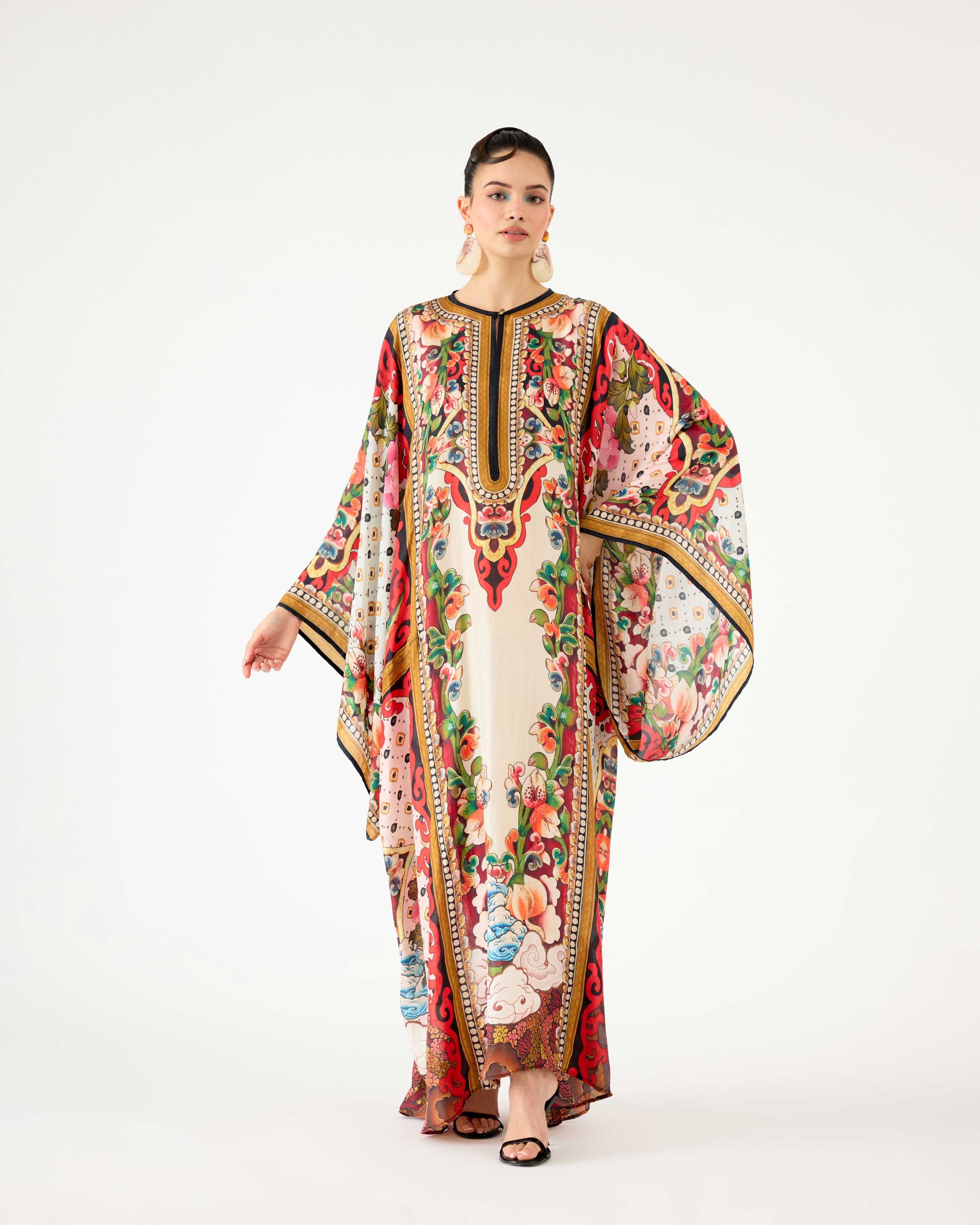 Ladakh : Beatrice - Beige/Red