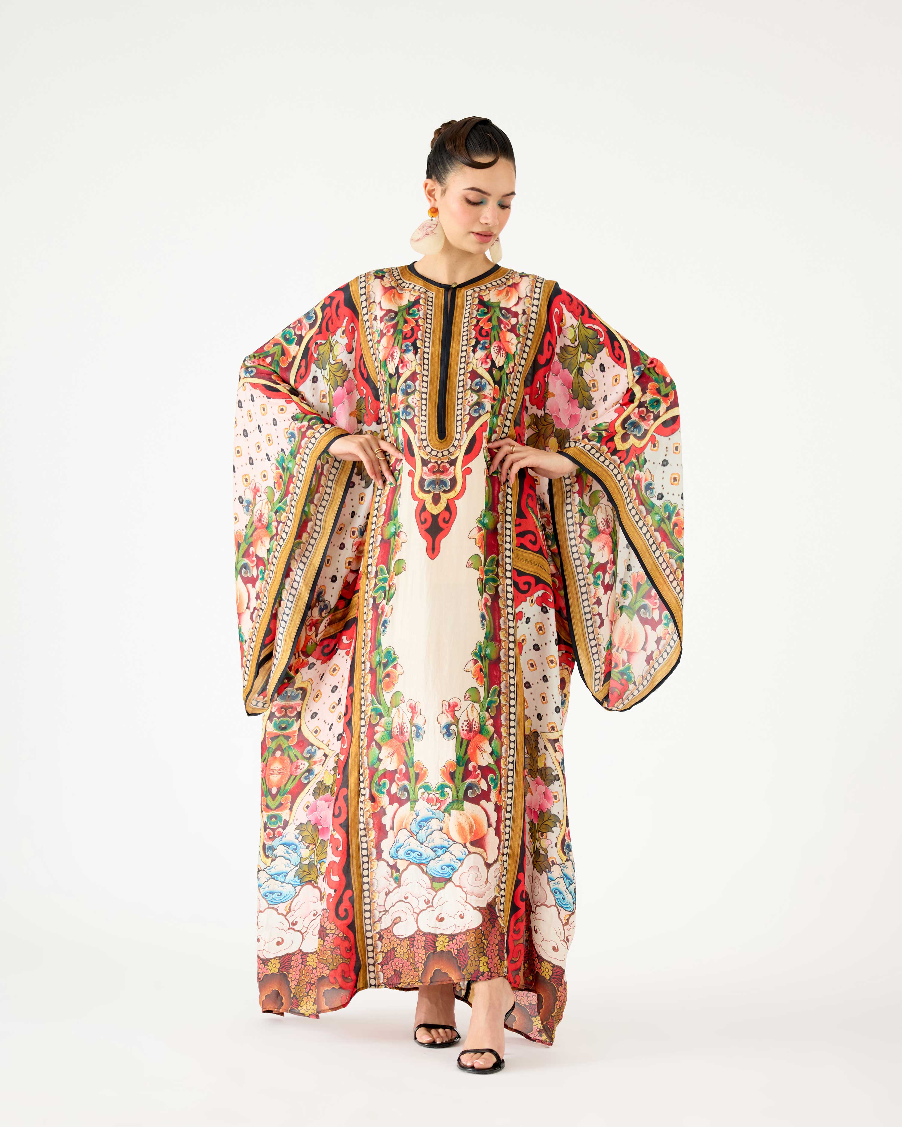 Ladakh : Beatrice - Beige/Red