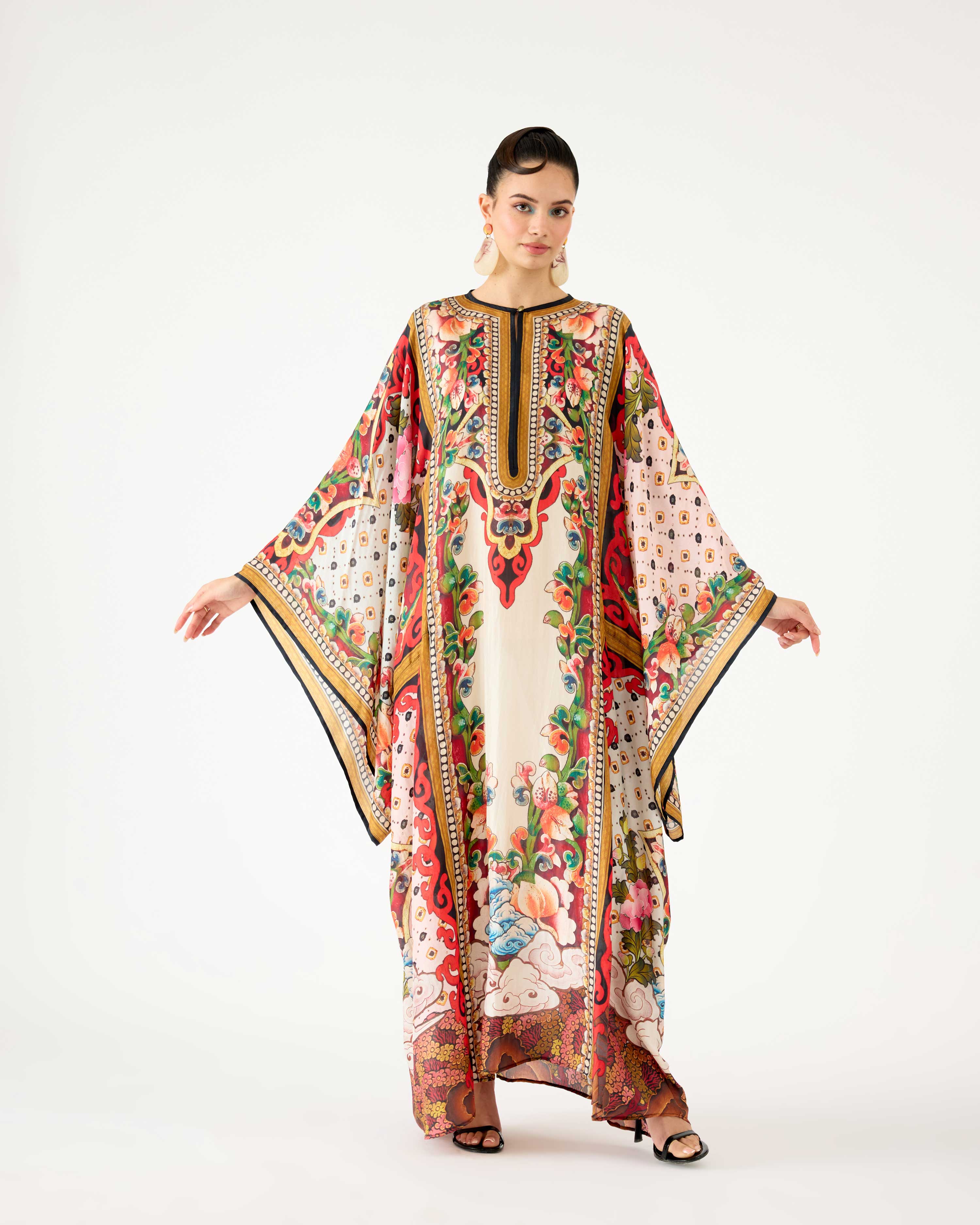 Ladakh : Beatrice - Beige/Red