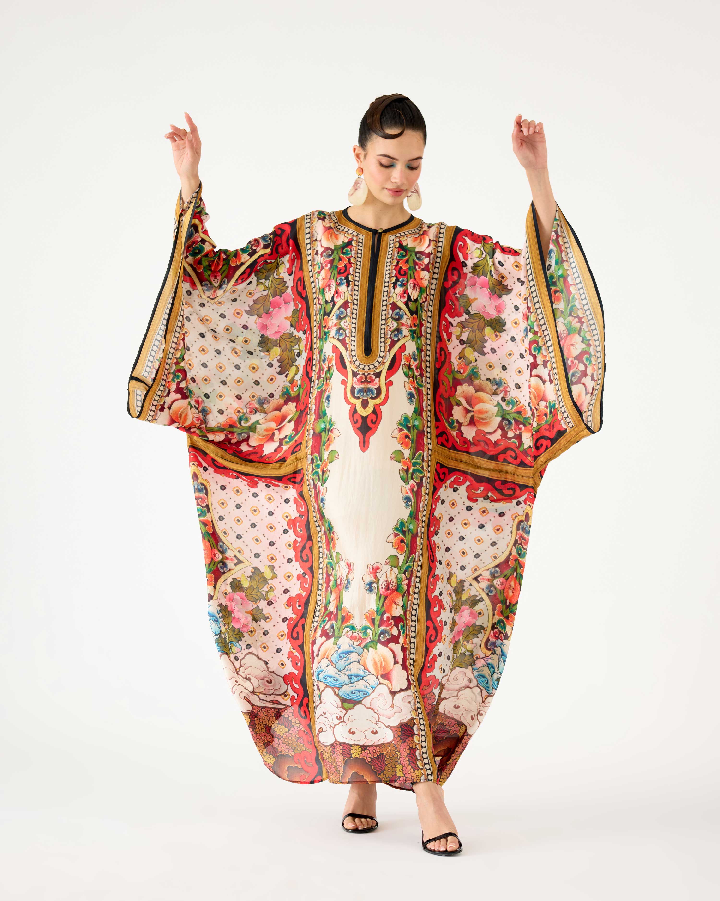 Ladakh : Beatrice - Beige/Red