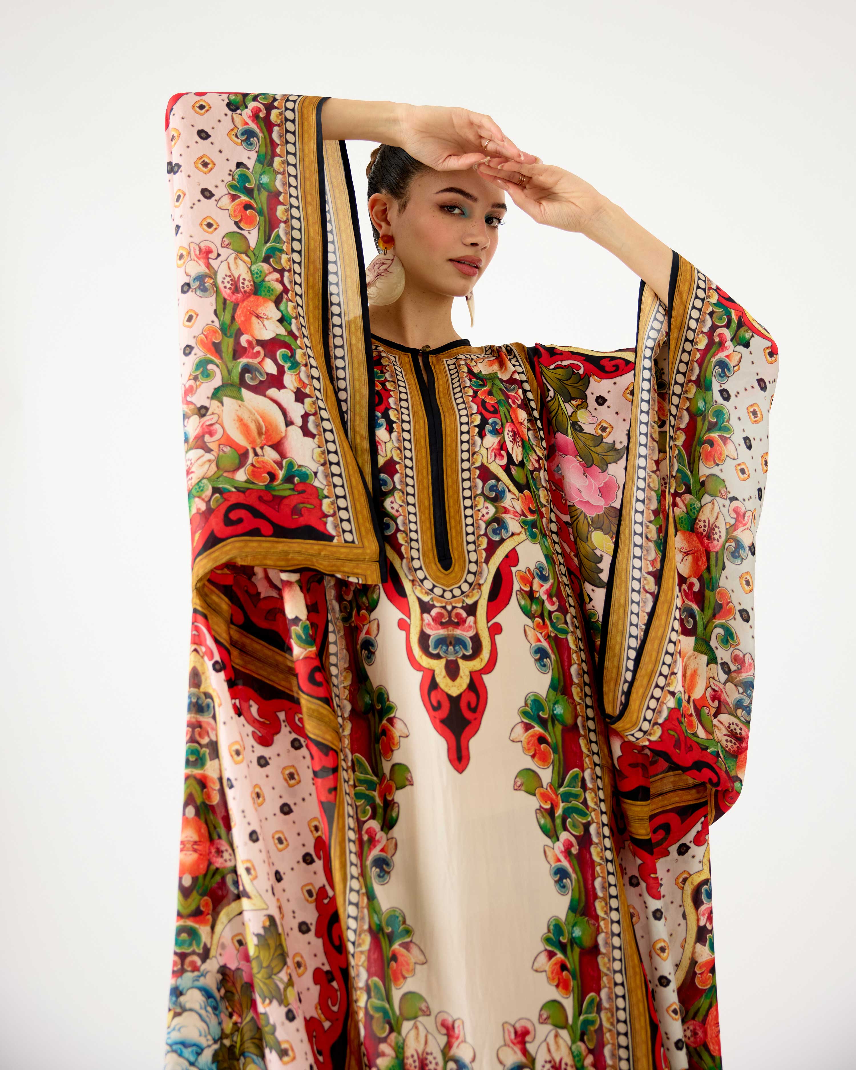 Ladakh : Beatrice - Beige/Red