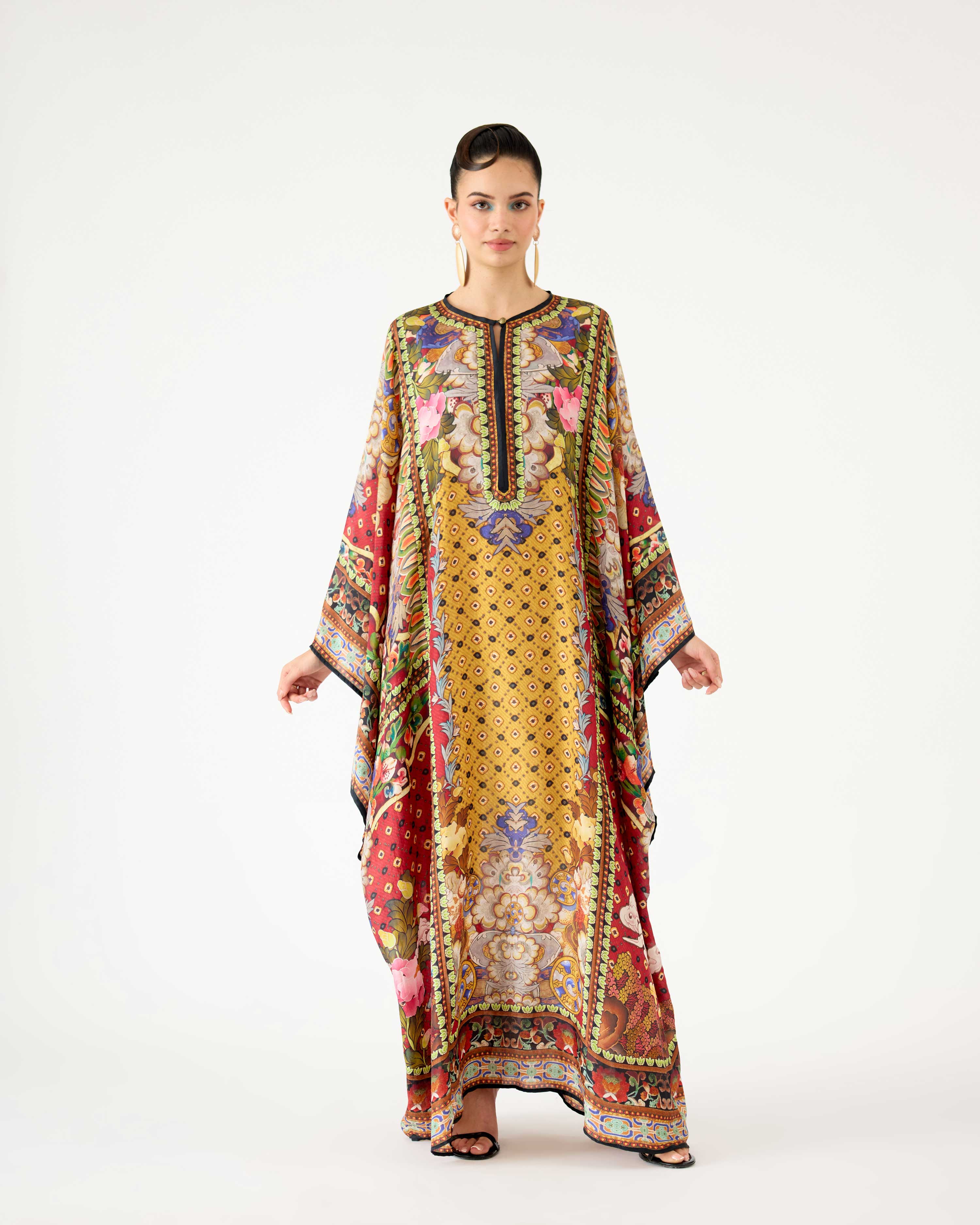Ladakh : Beatrice - Mustard/Burgundy