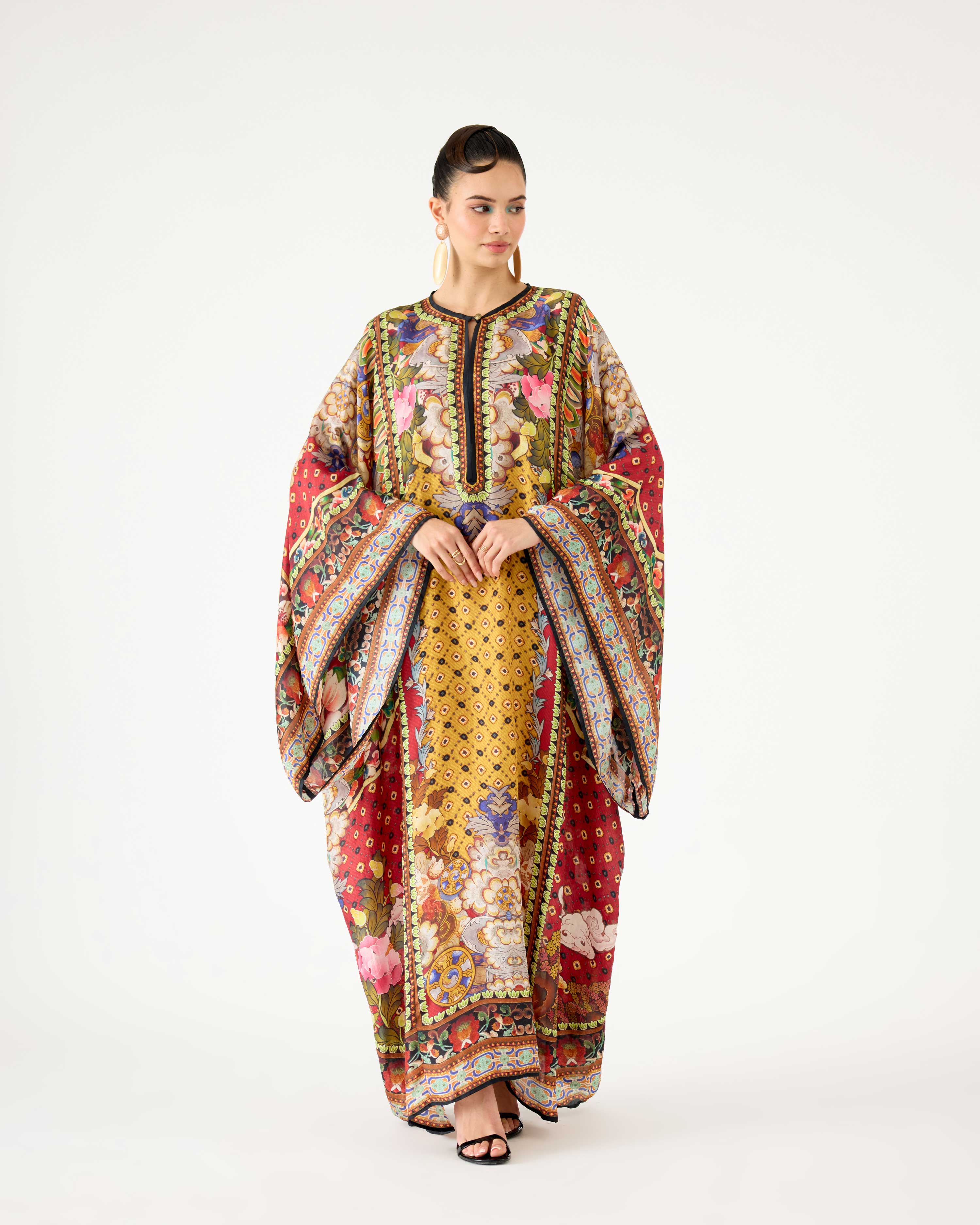Ladakh : Beatrice - Mustard/Burgundy