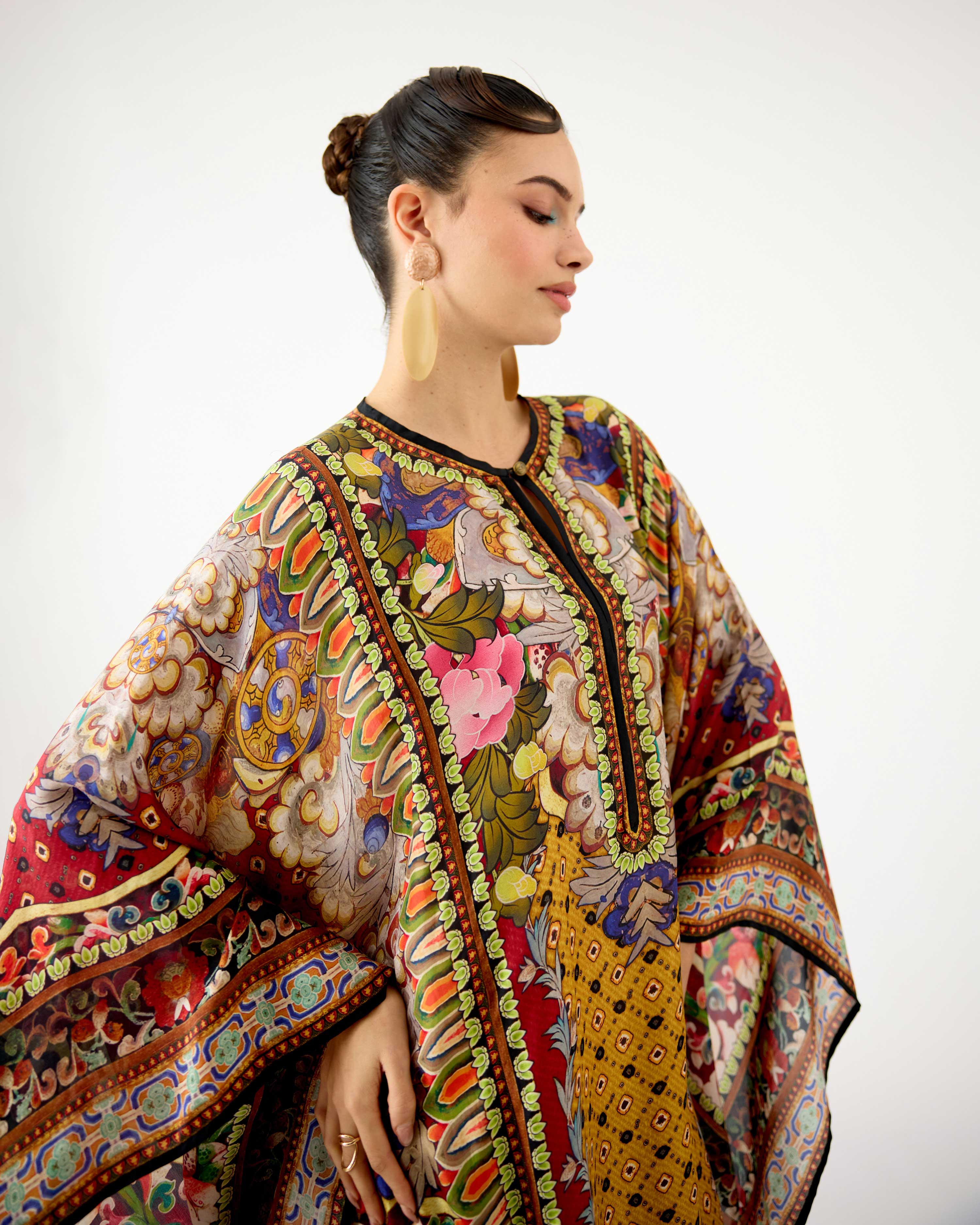 Ladakh : Beatrice - Mustard/Burgundy