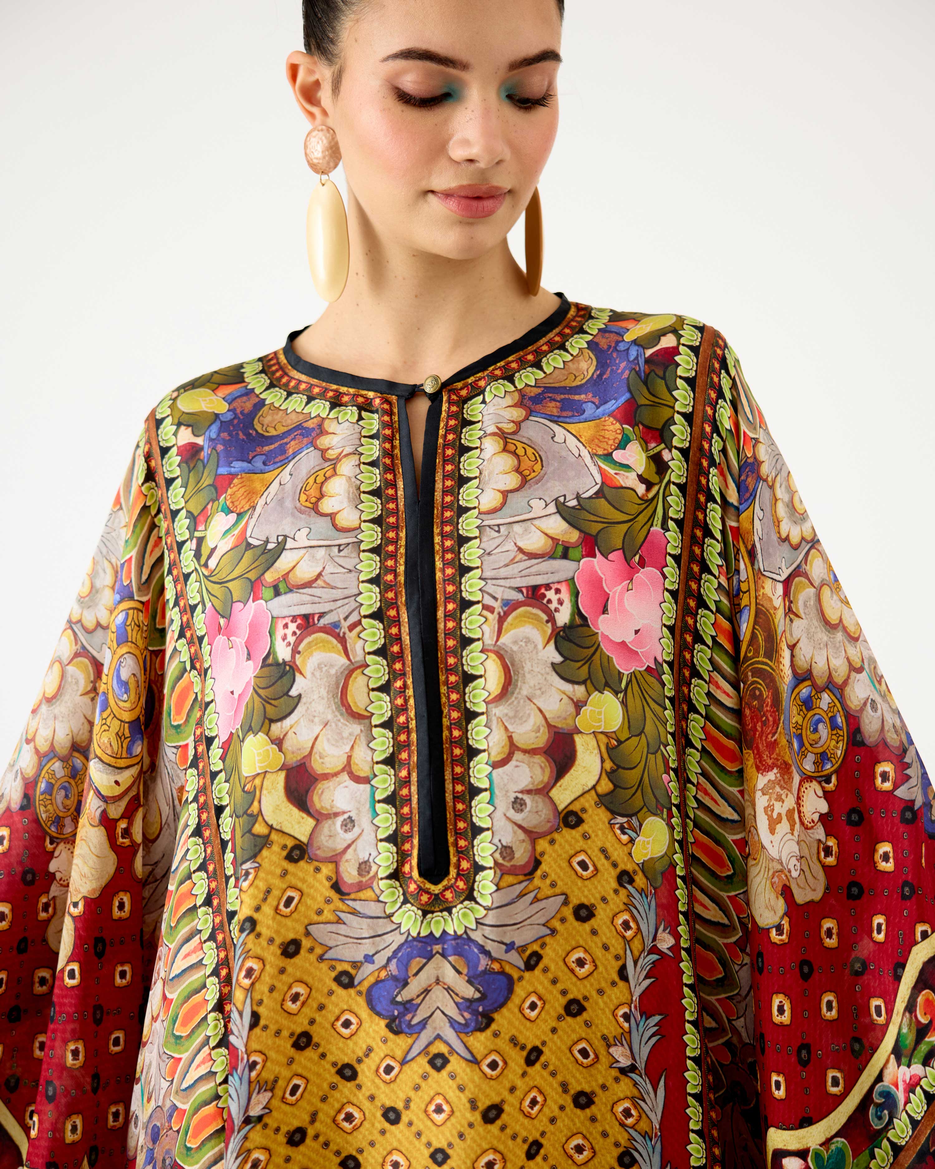 Ladakh : Beatrice - Mustard/Burgundy