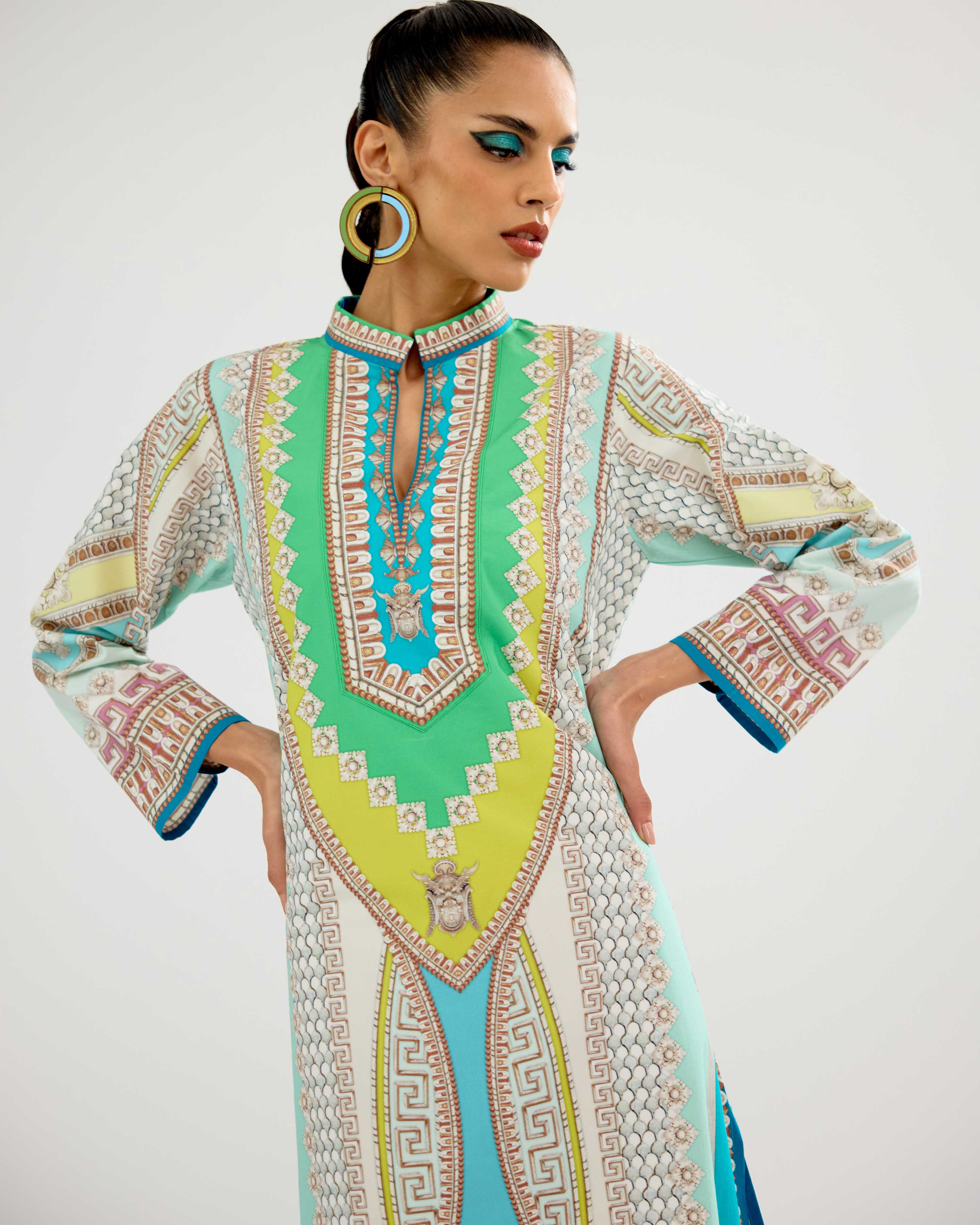 Orvieto : Ramneek - Aqua/Multi