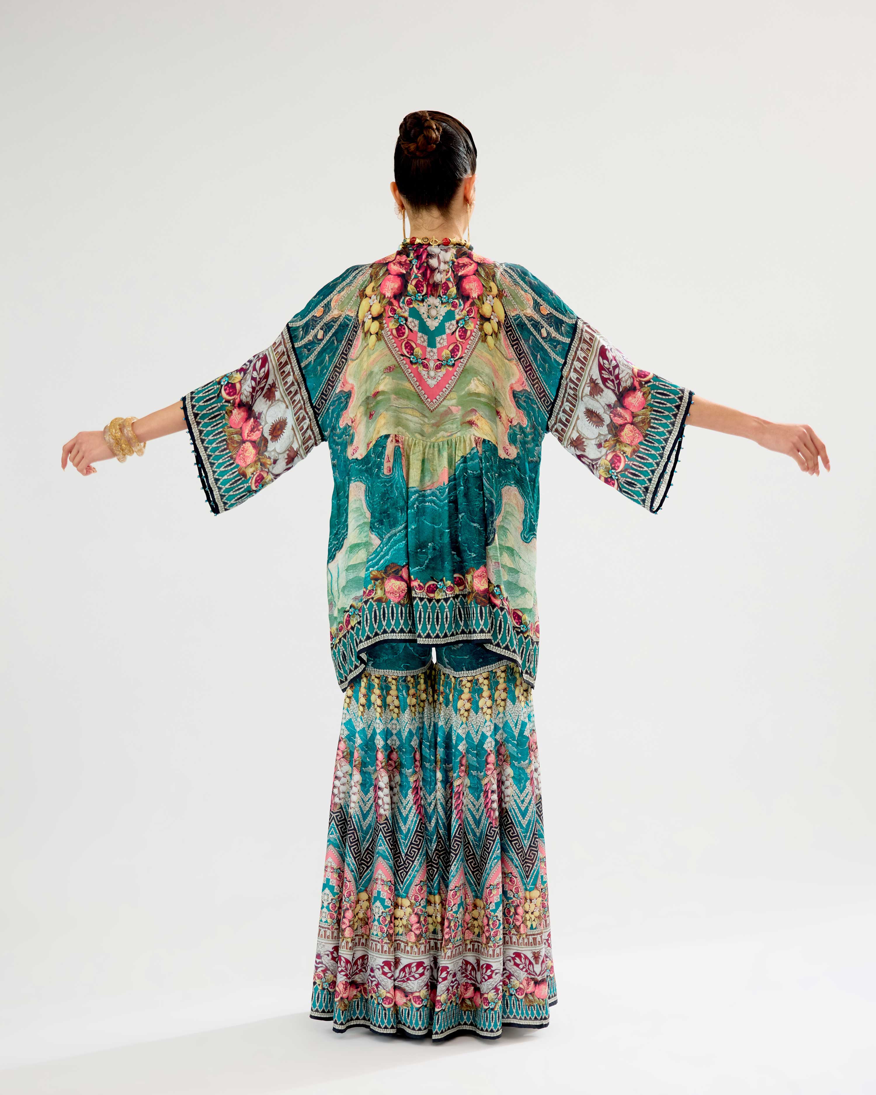 Orvieto : Kasheen/Sharara - Teal/Black