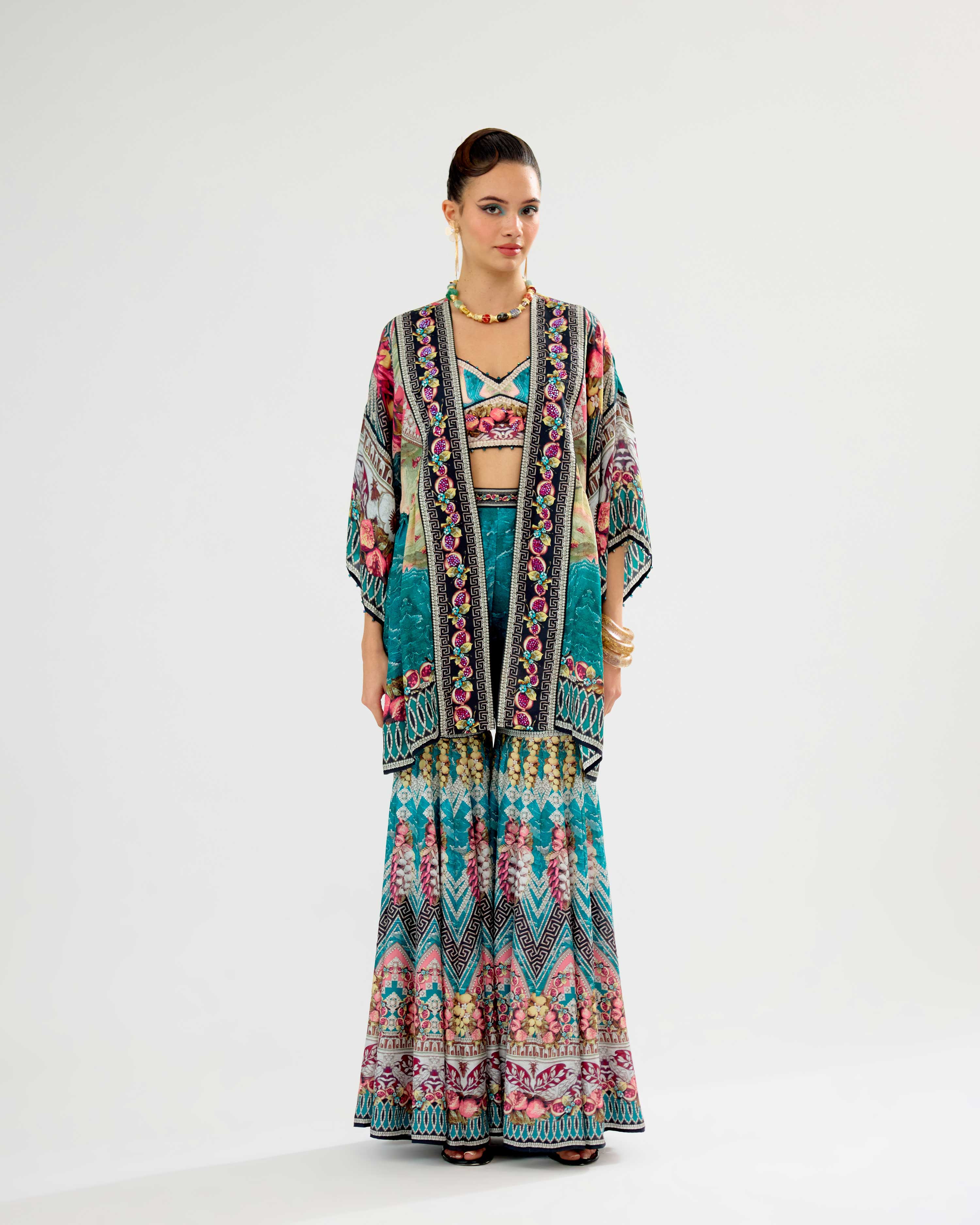 Orvieto : Kasheen/Sharara - Teal/Black