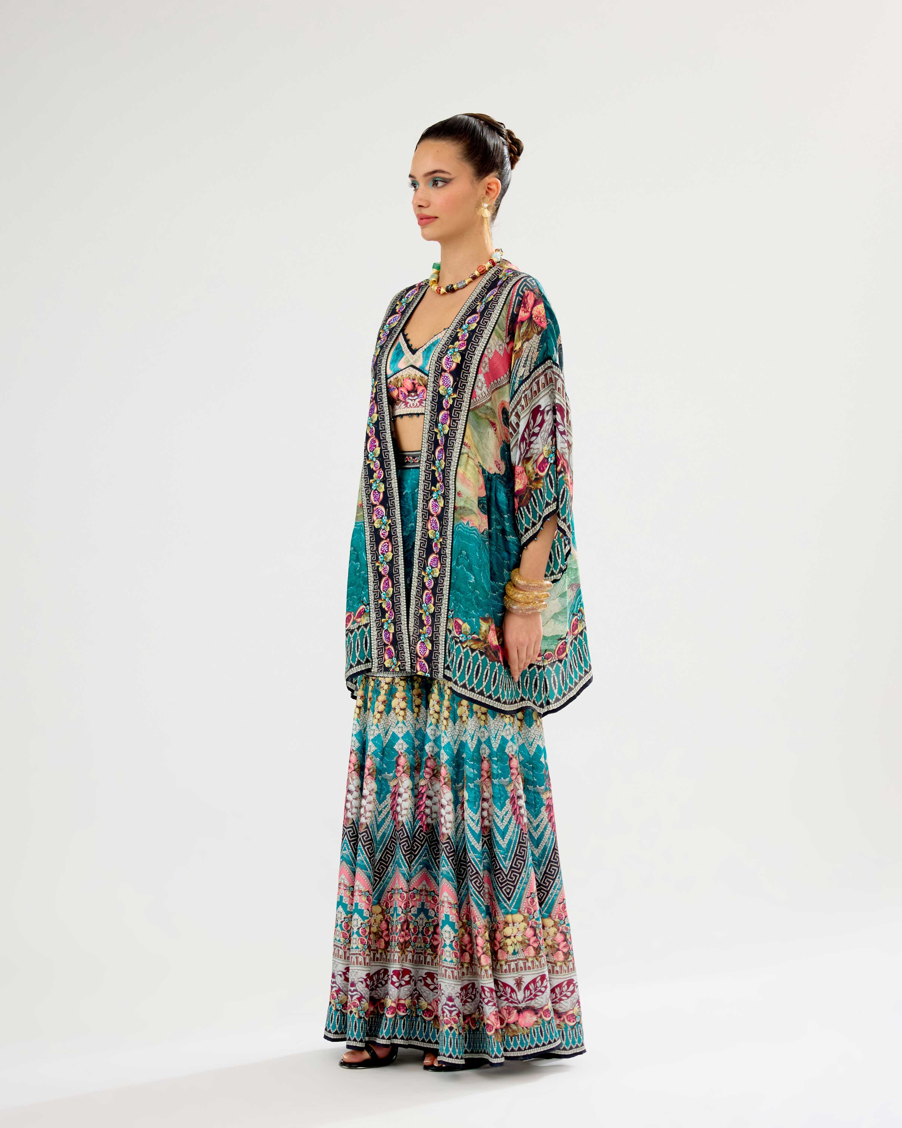 Orvieto : Kasheen/Sharara - Teal/Black