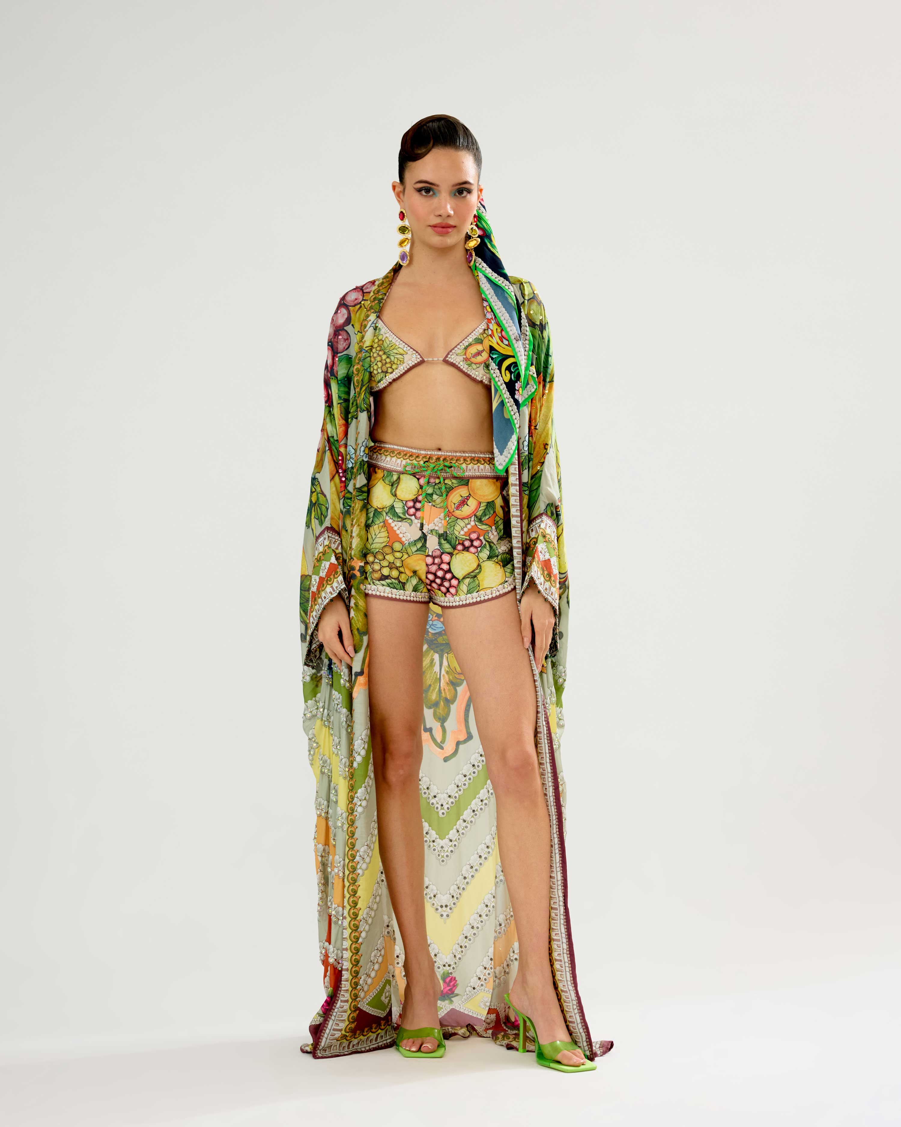 Orvieto : Kimono - Olive/Lemon